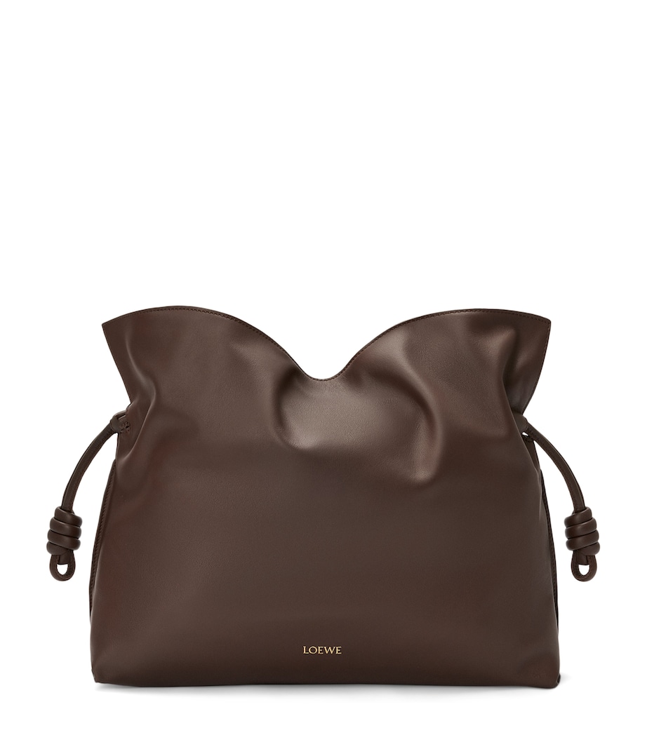 Large Leather Flamenco Purse CHOCOLATE Image 1