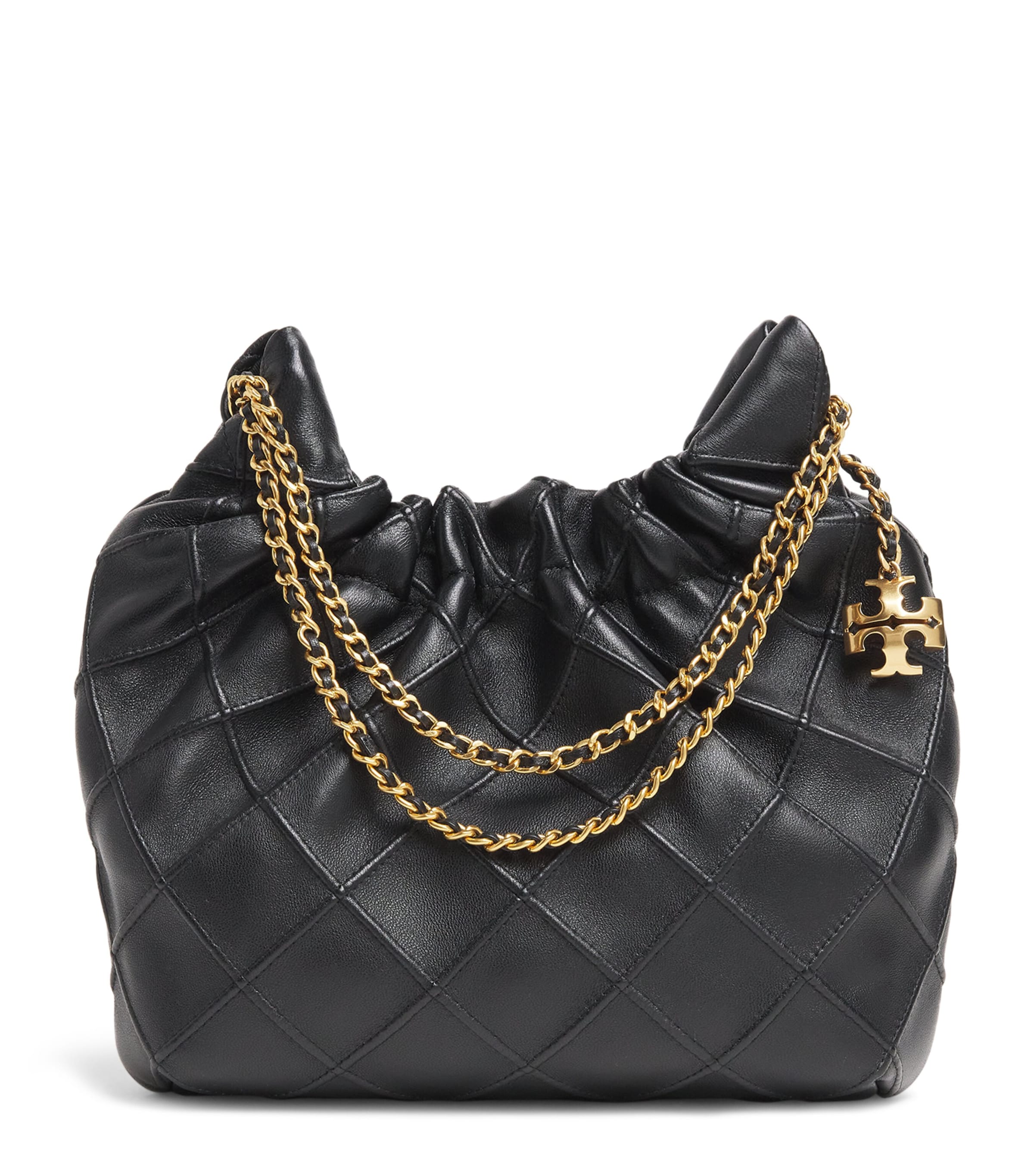 Mini Leather Fleming Shoulder Bag BLACK Image 1