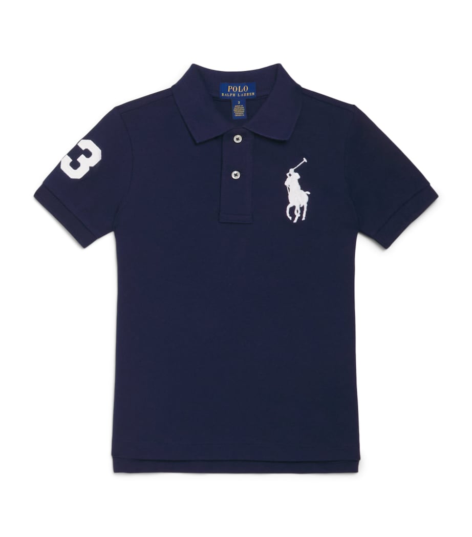 Ralph Lauren Kids Cotton Mesh Big Pony Polo Shirt (2-4 Years) Navy Image 1