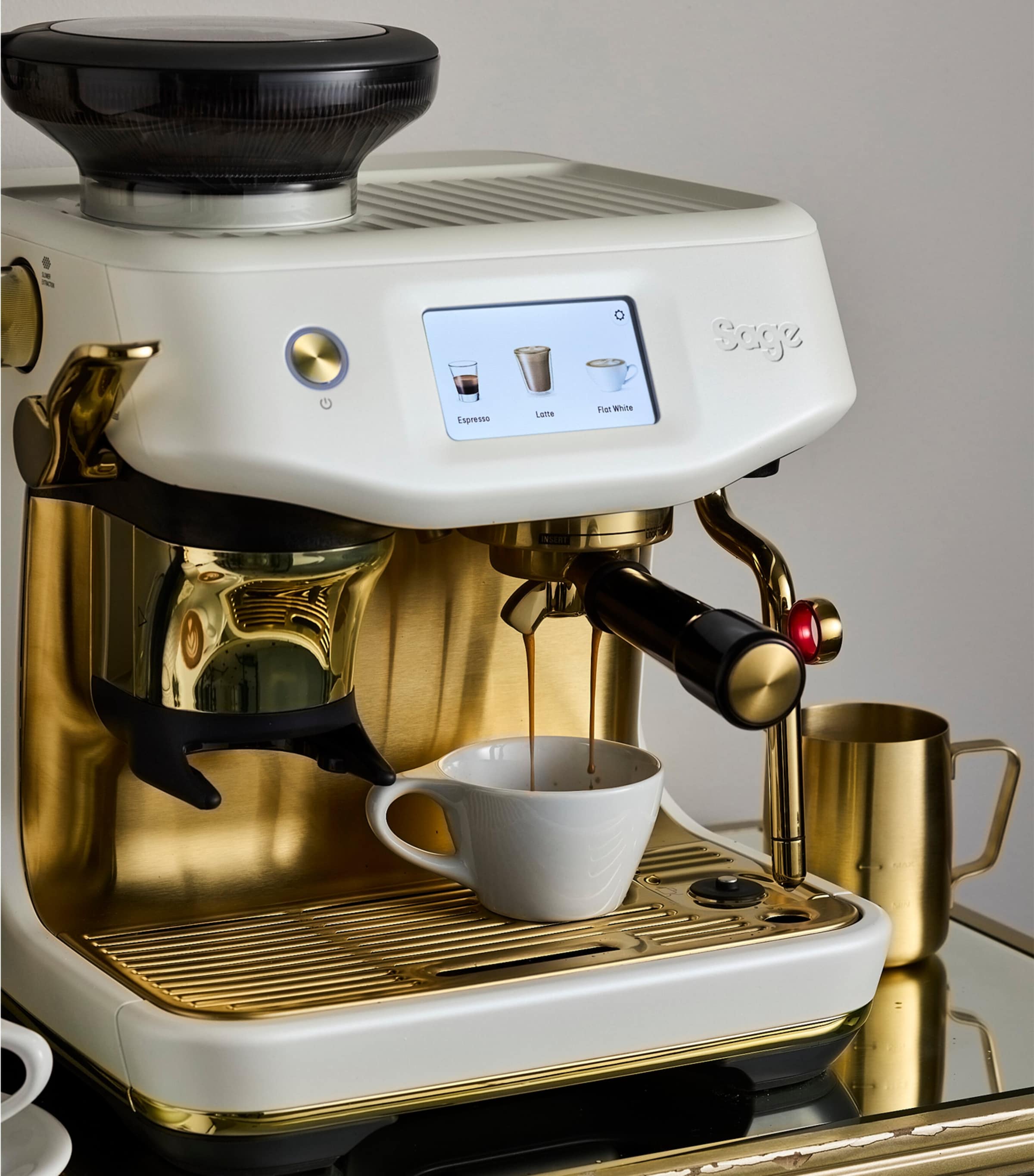 The Barista Touch Impress Coffee Machine SEA SALT WHITE BRASS Image 5