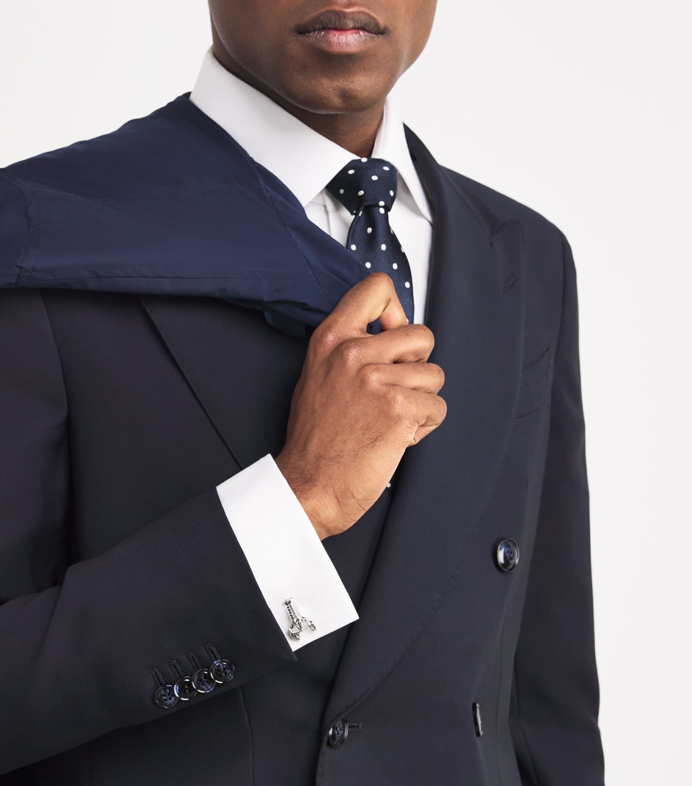 Rhodium-Plated Lobster Cufflinks SILVER Image 2