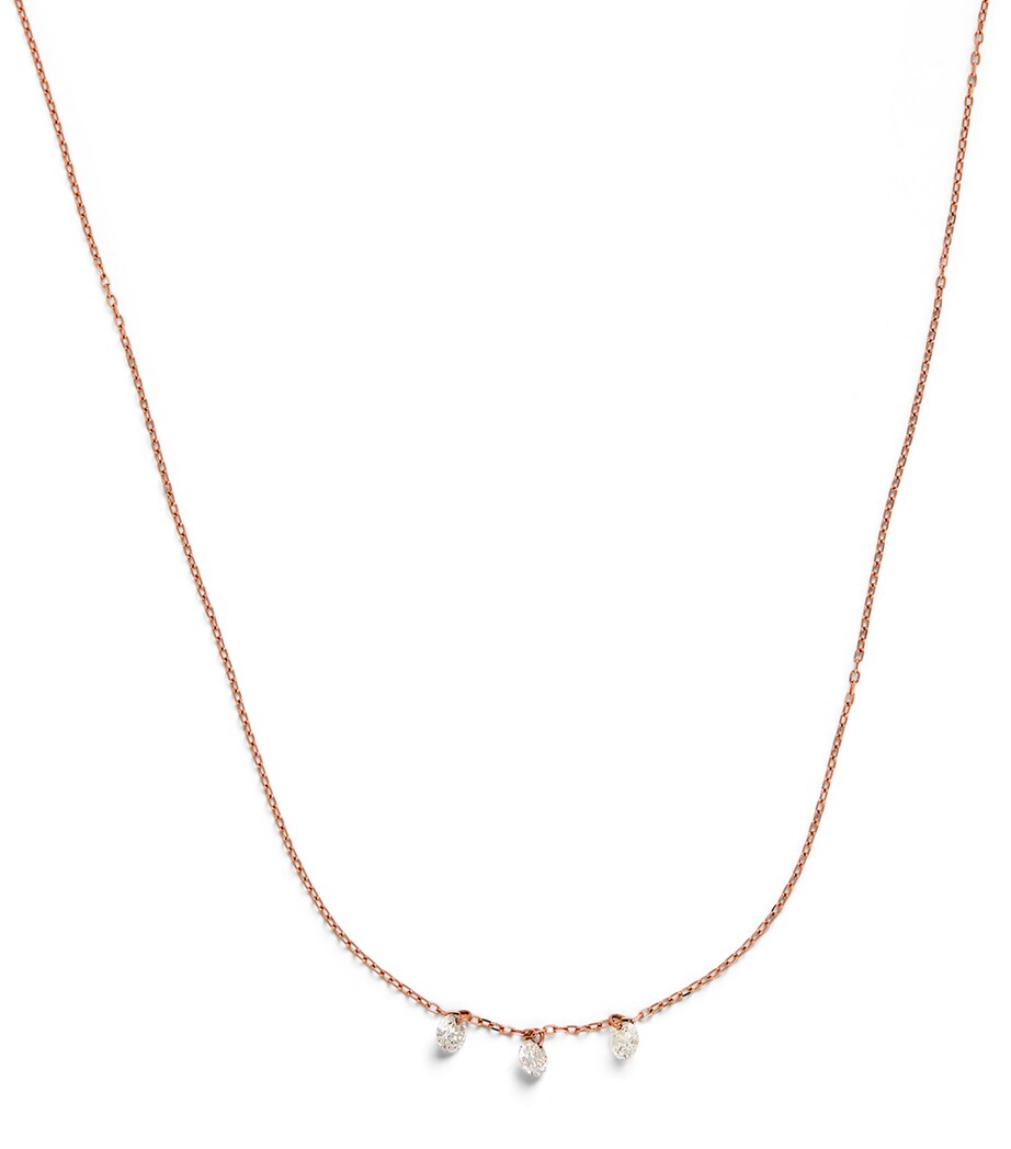 Persée Rose Gold and Diamond 3-Stone Danaé Necklace Rose Gold Image 1
