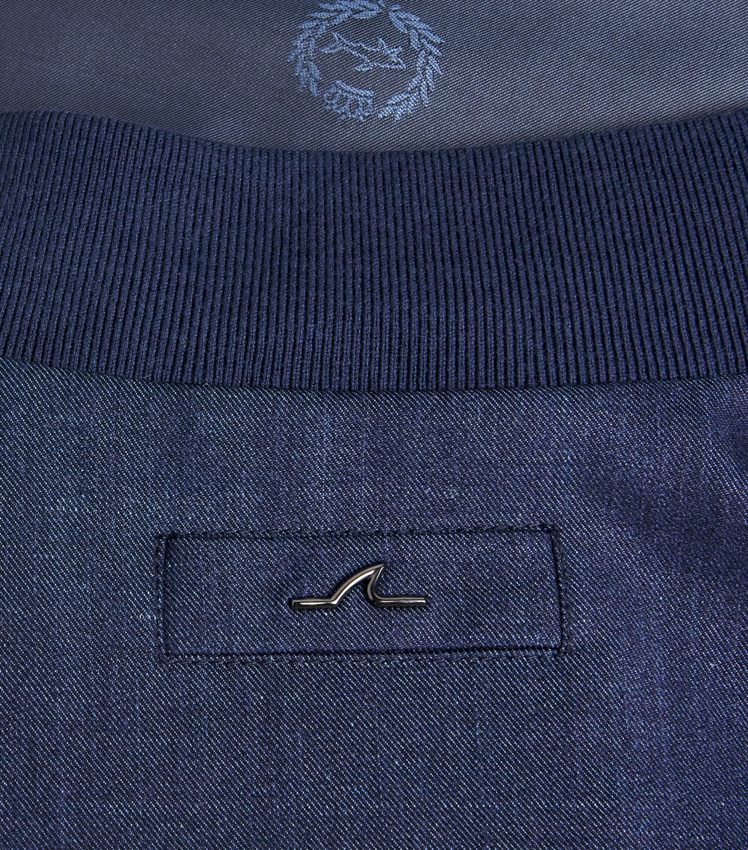 Wool-Silk-Linen-Blend Bomber Jacket 050 NAVY BLUE Image 5