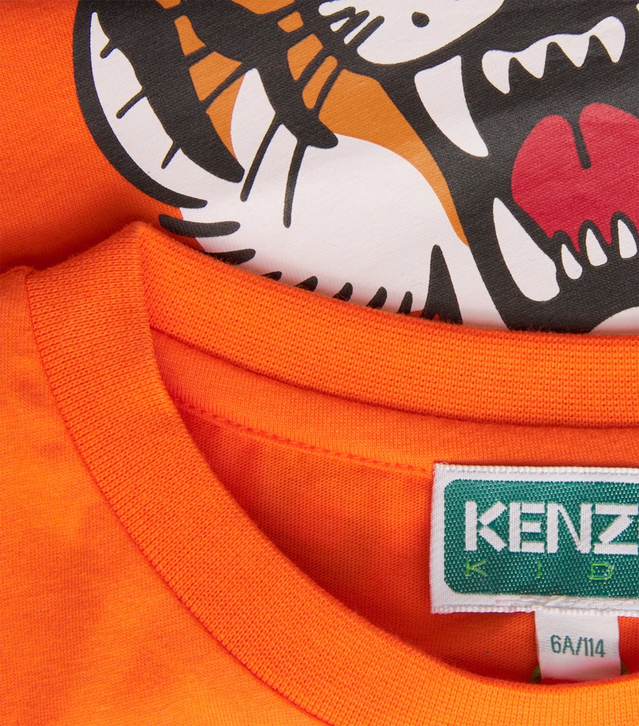 Cotton Logo T-Shirt (2-14 Years) ORANGE Image 3