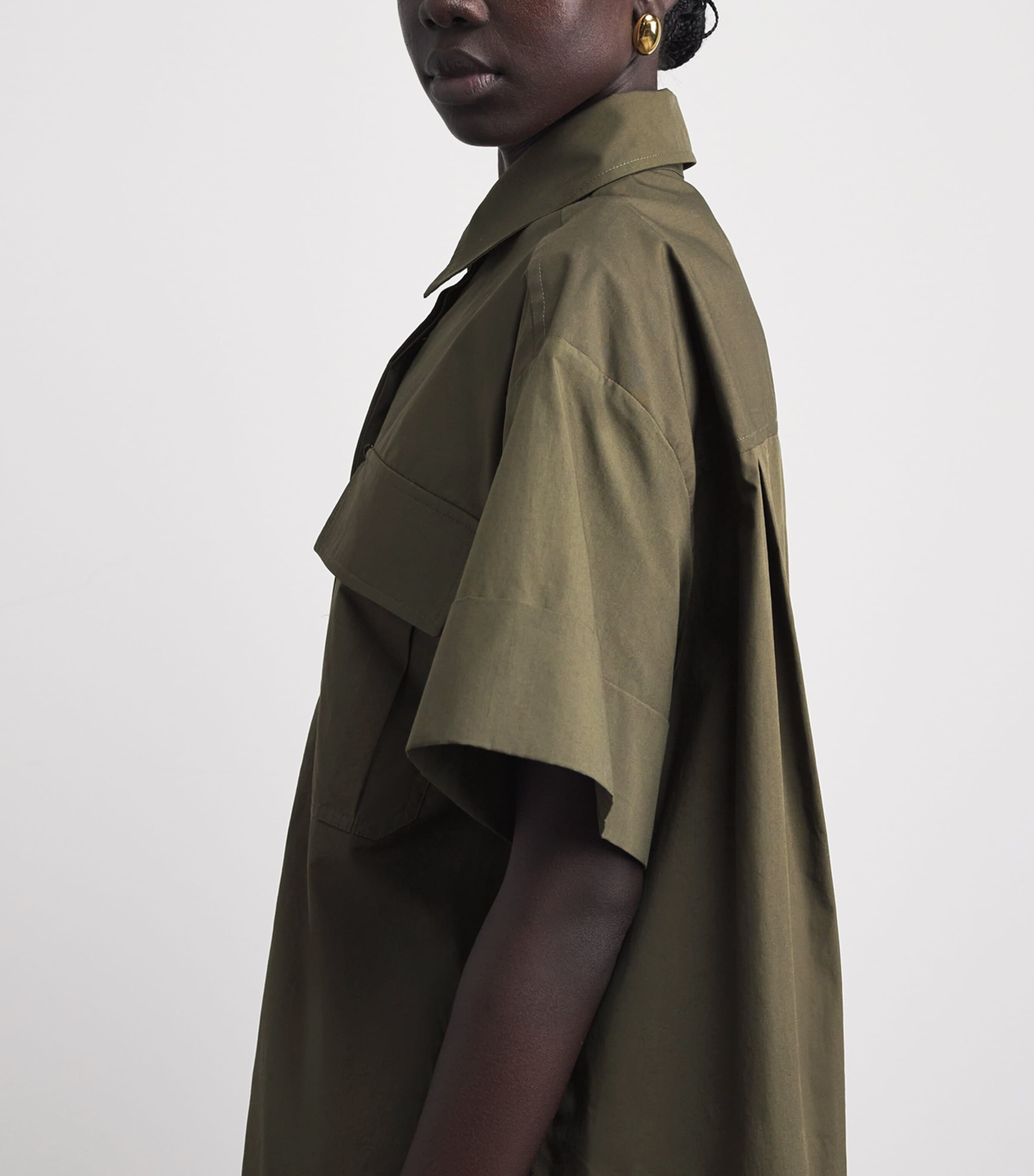 Joseph Womens Cotton Poplin Justo Shirt Palm Leaf Image 3