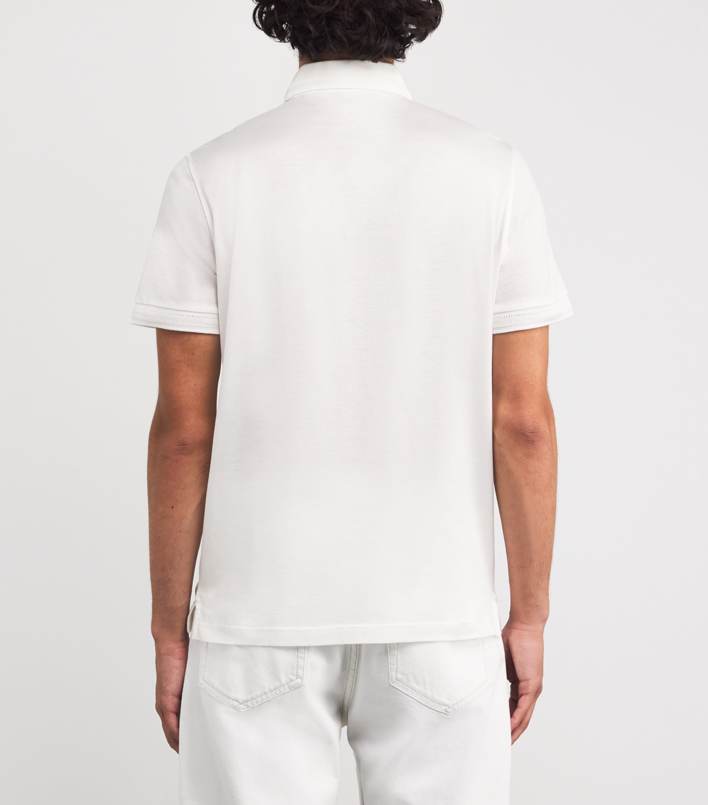 Cotton Jersey Polo Shirt 2W.4 CARTA ZUCCHERO Image 4