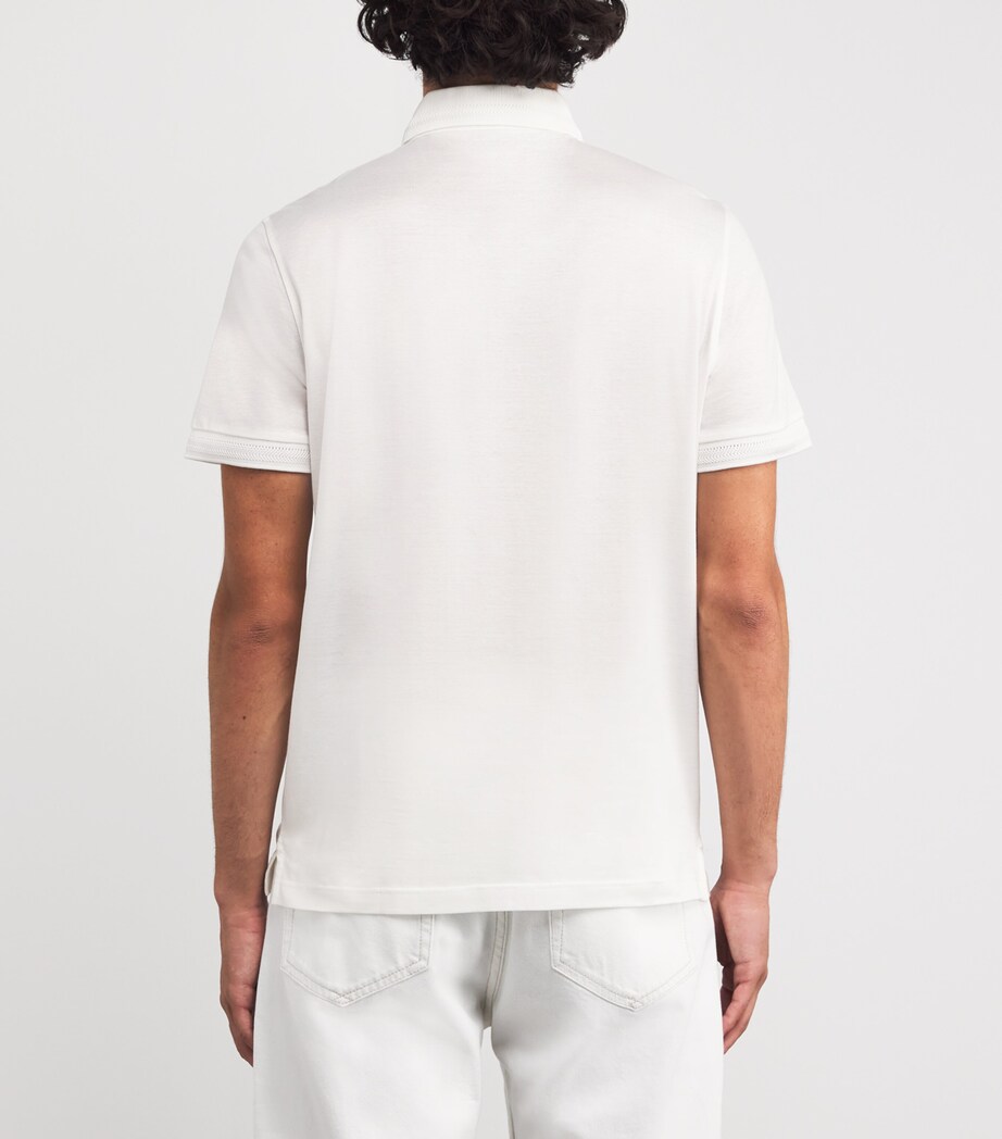 Cotton Jersey Polo Shirt 2W.4 CARTA ZUCCHERO Image 4