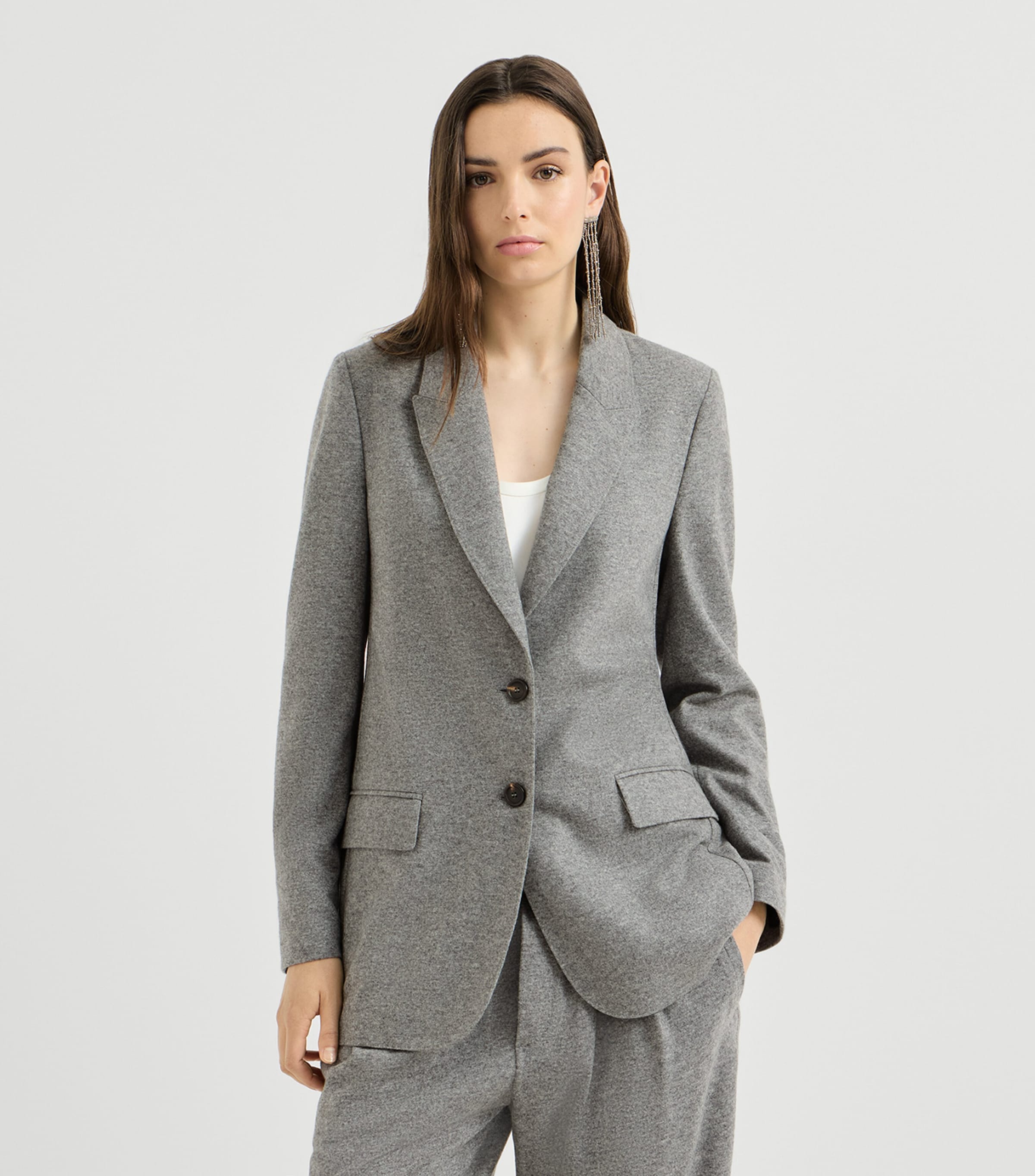 Brunello Cucinelli Womens Cashmere Jersey Blazer Image 4
