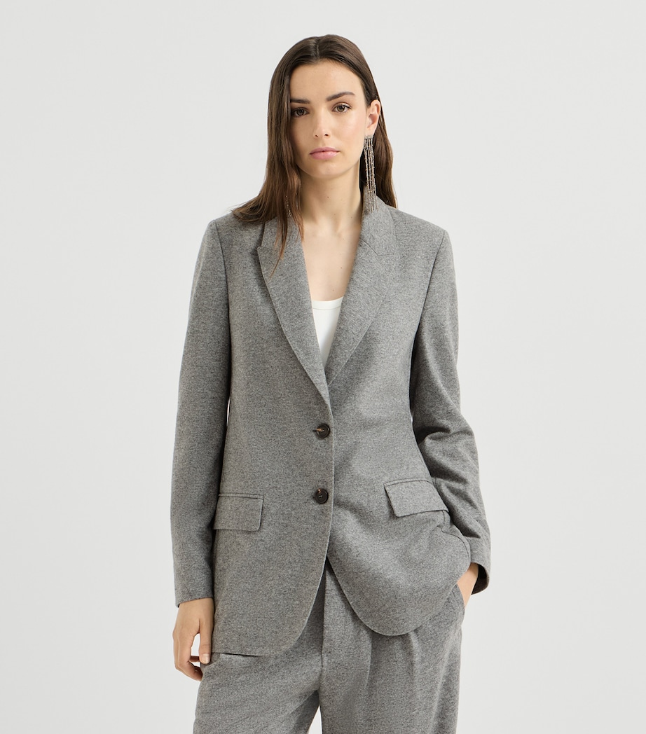 Brunello Cucinelli Womens Cashmere Jersey Blazer Image 4