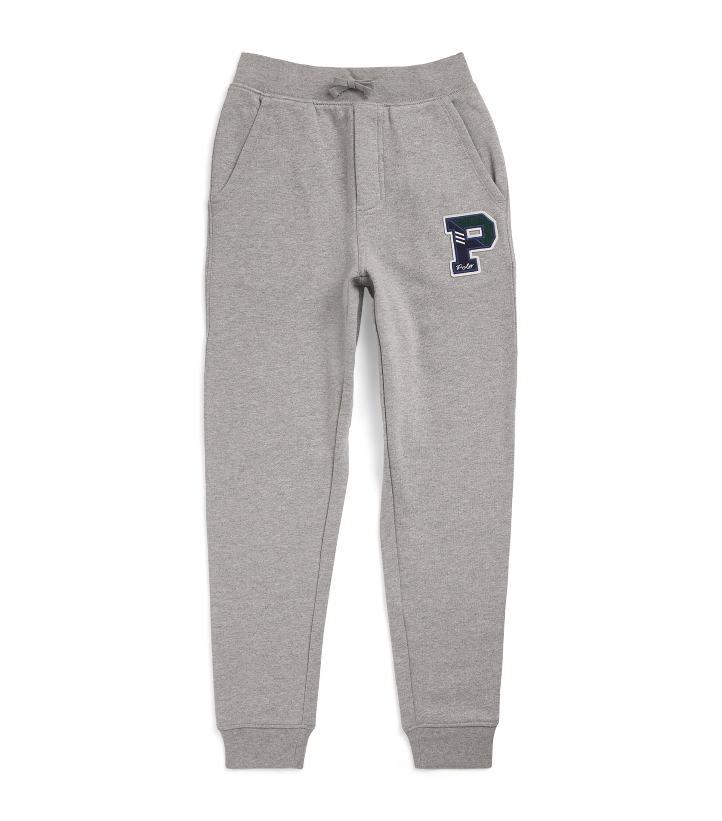 RALPH LAUREN COTTON LOGO-PATCH SWEATPANTS 