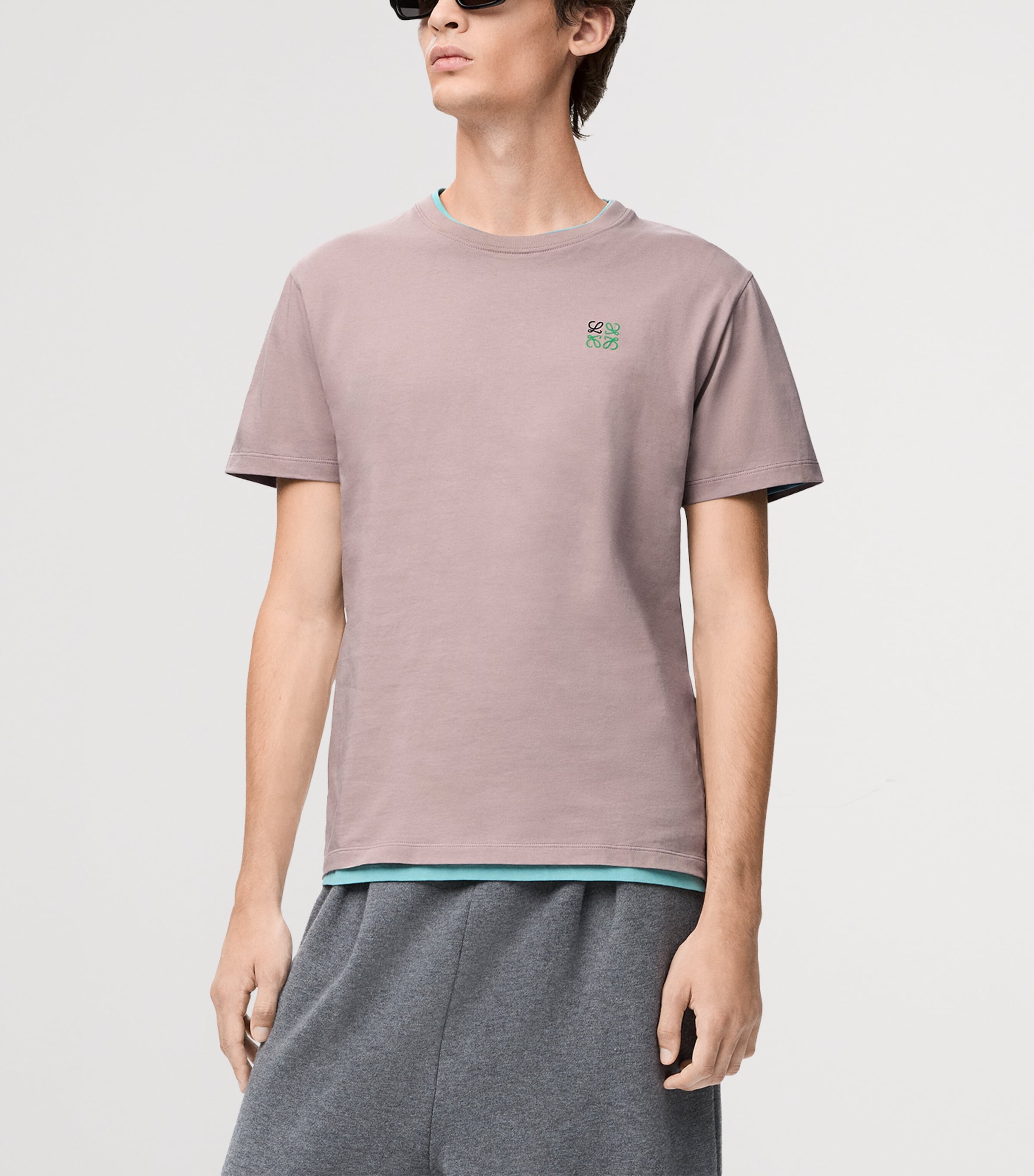 Cotton Anagram T-Shirt LIGHT PINK Image 3