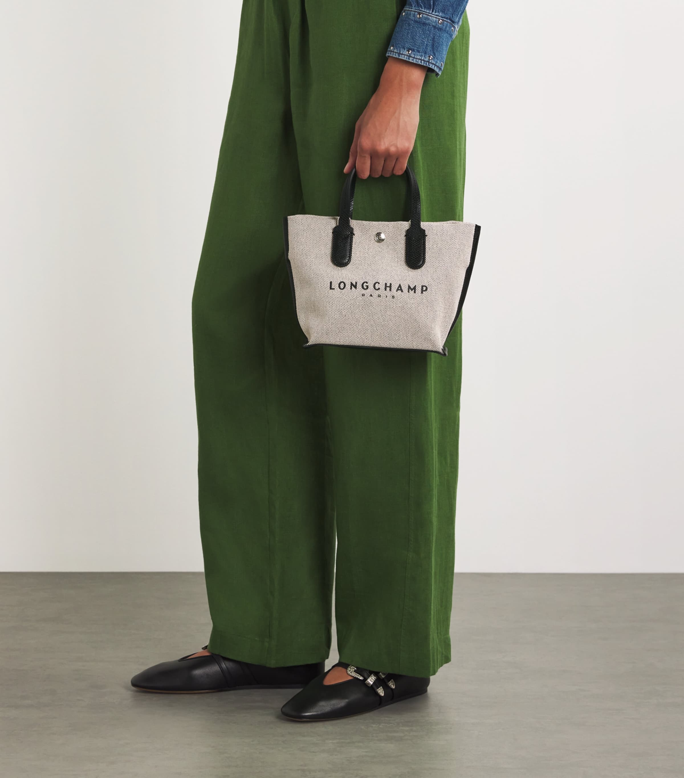 Mini Canvas Essential Top-Handle Bag 037 ECRU Image 5