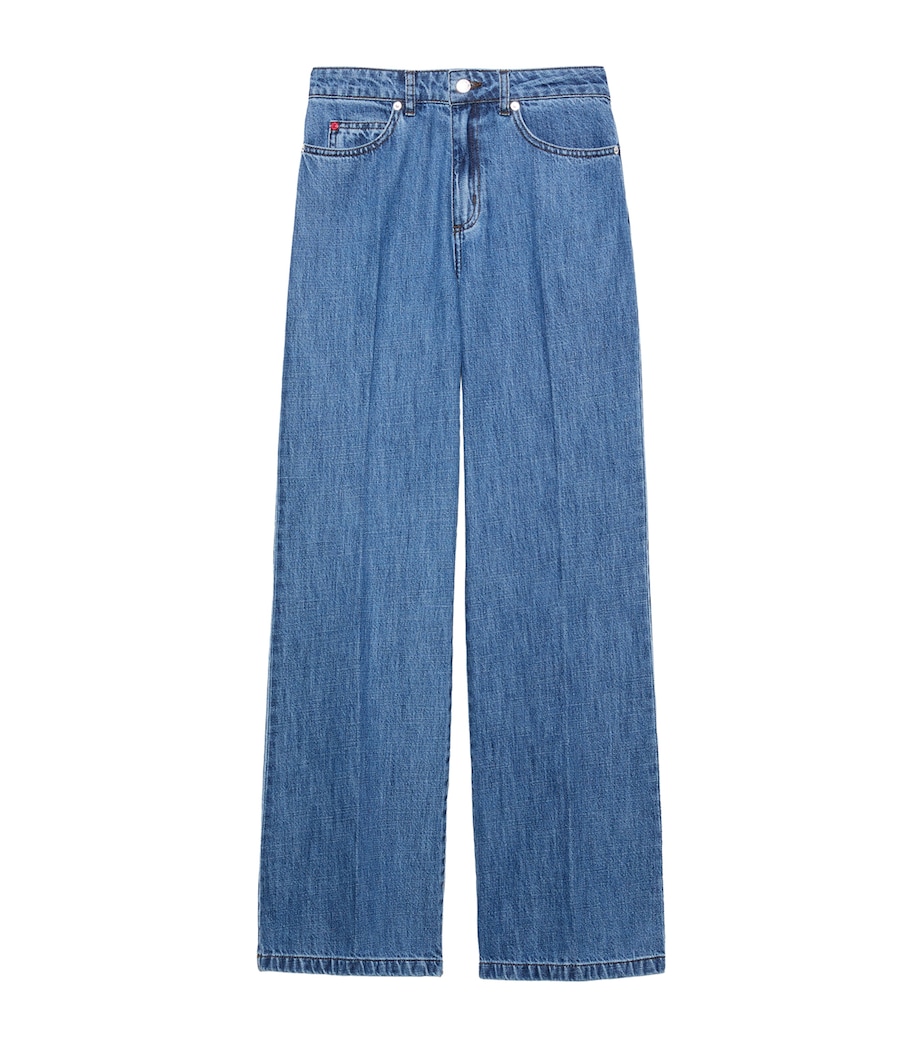 MAX&Co. Womens Wide-Leg Jeans Navy Image 1