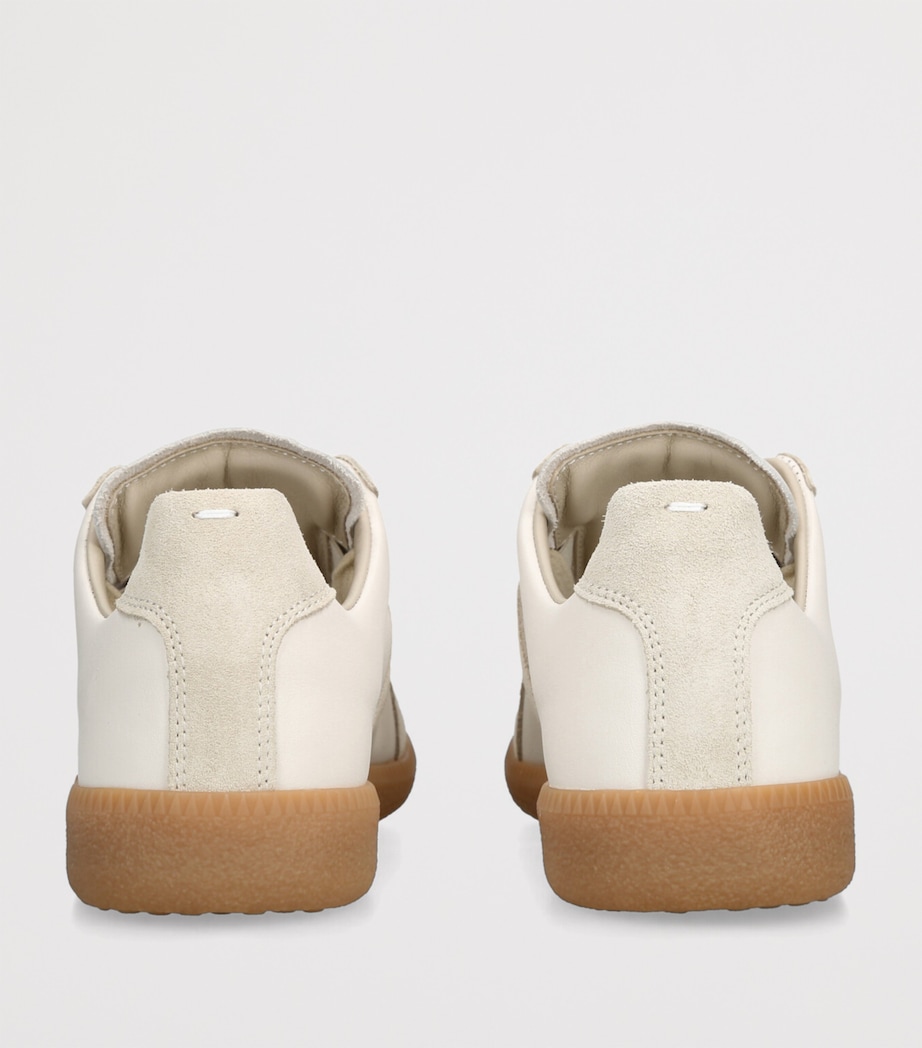 Leather-Suede Replica Sneakers BONE Image 2