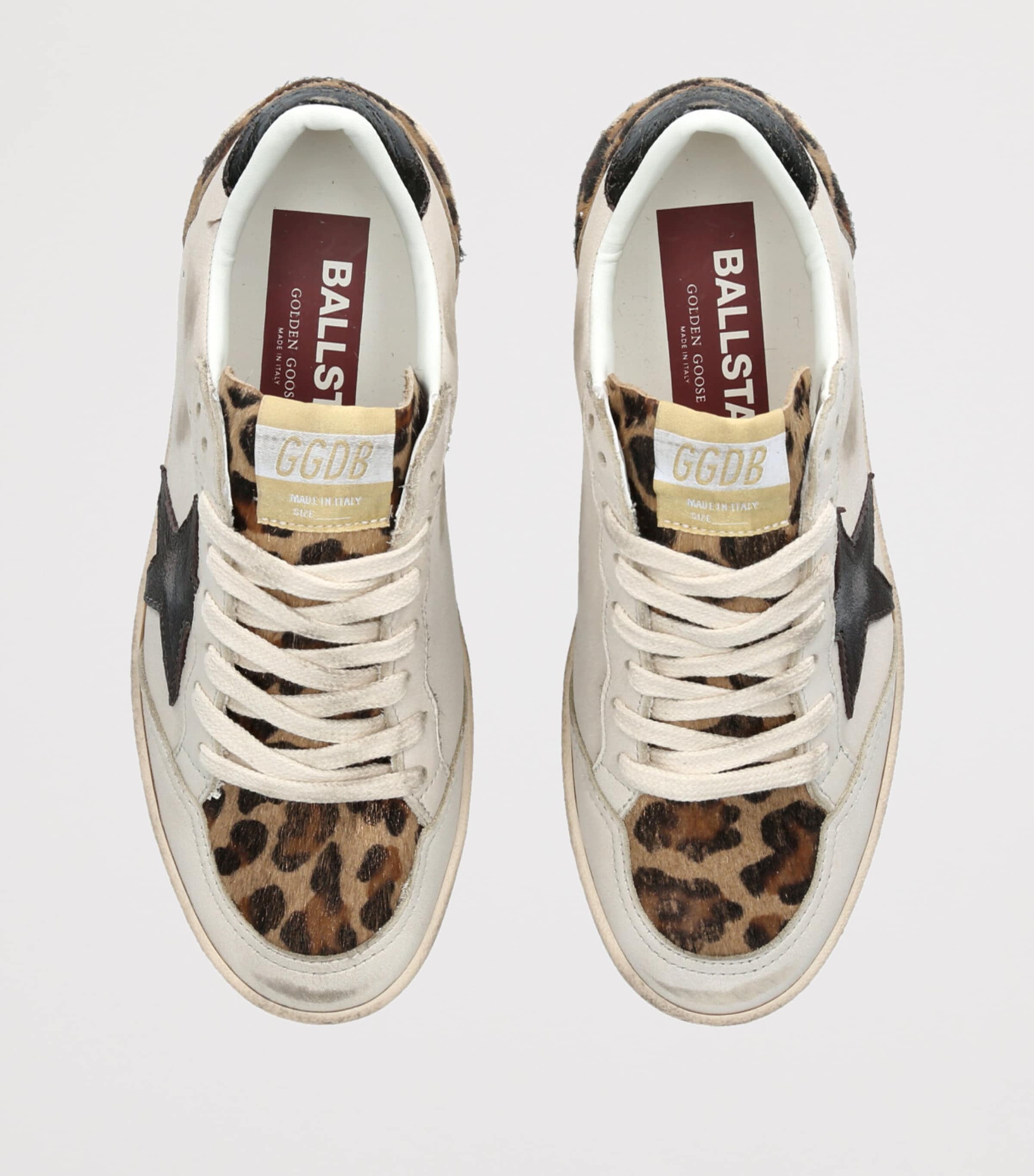 Leather-Pony Hair Ballstar Sneakers CREAM COMB Image 4