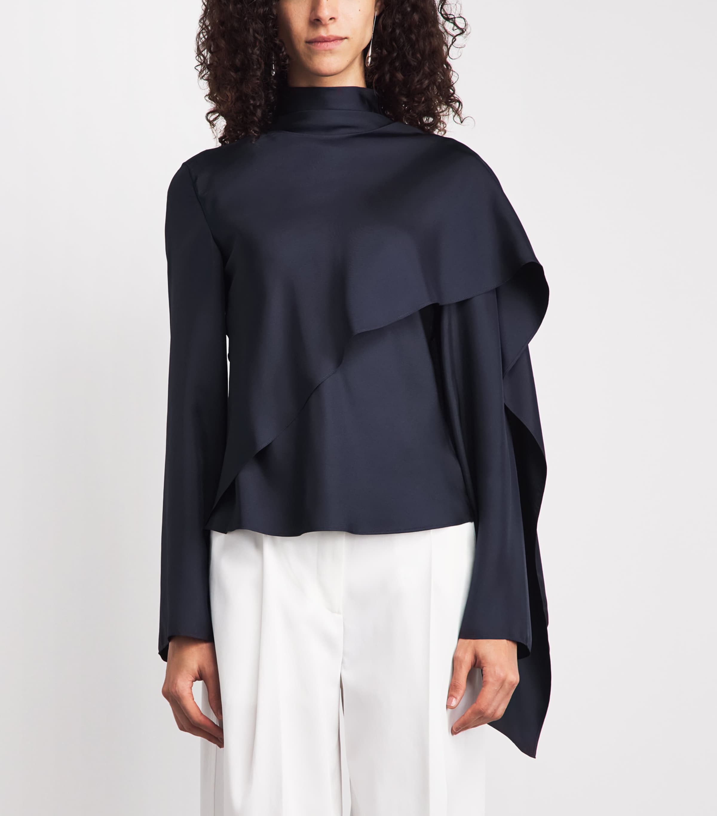 Róhe Womens Silk Foulard Top Night Image 4