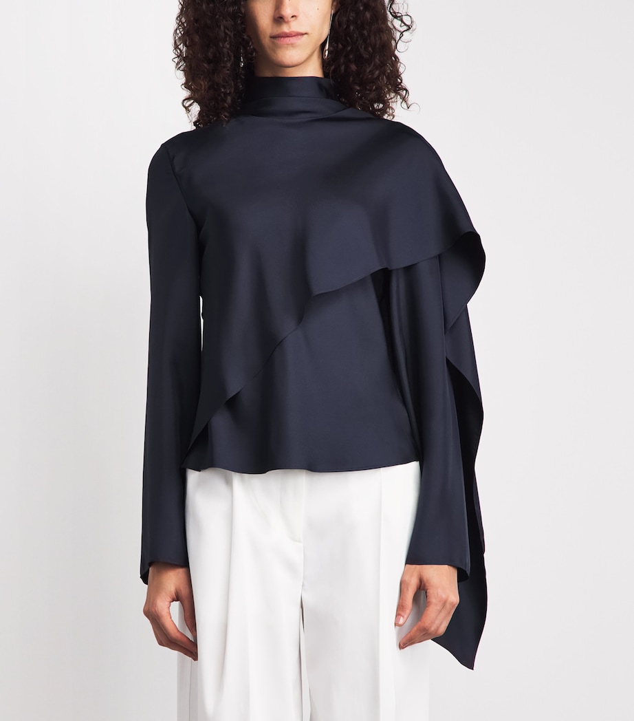 Róhe Womens Silk Foulard Top Night Image 4