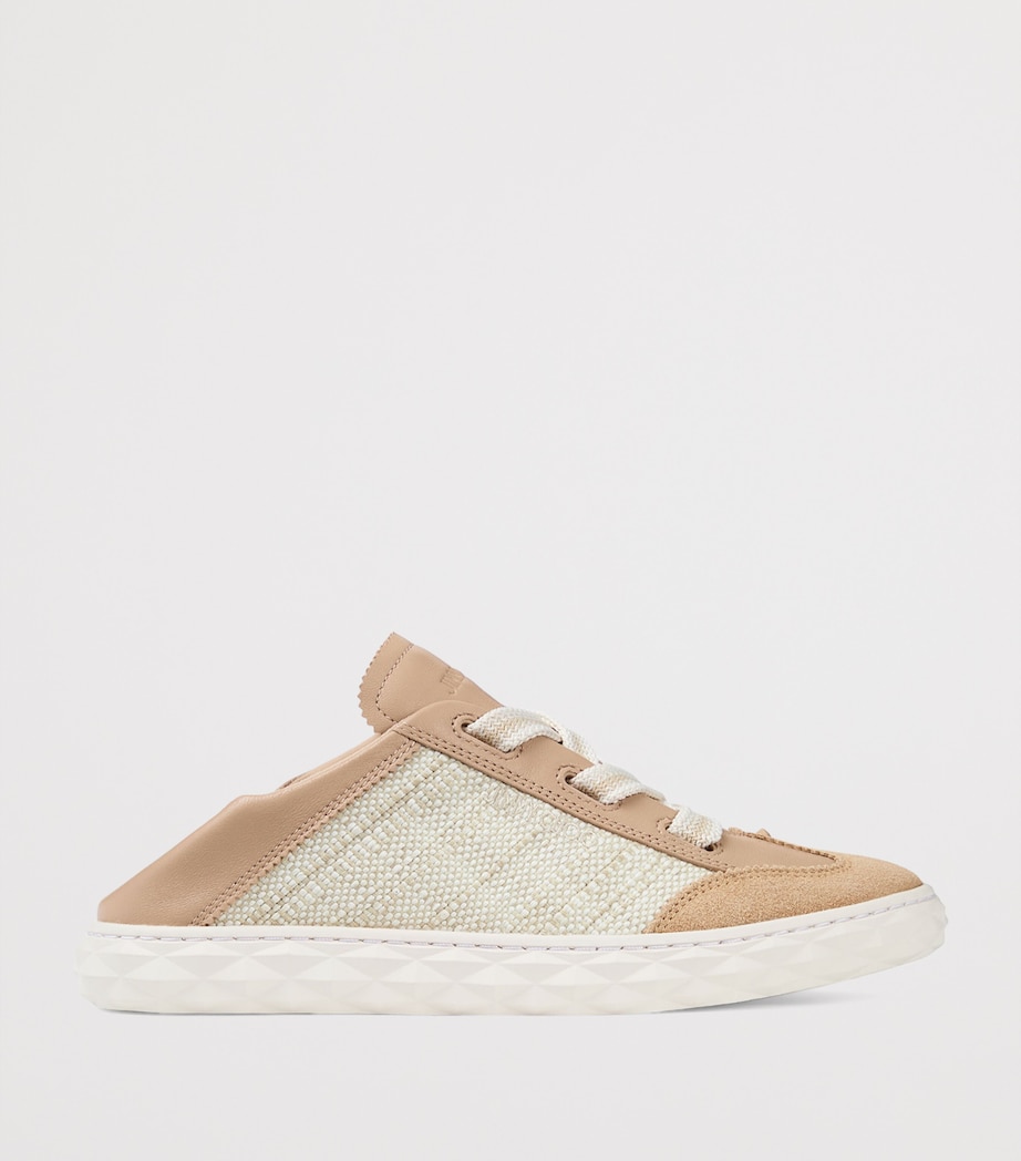 Jimmy Choo Diamond Light Flex Leather Woven Sneakers V Chai/natural Image 6