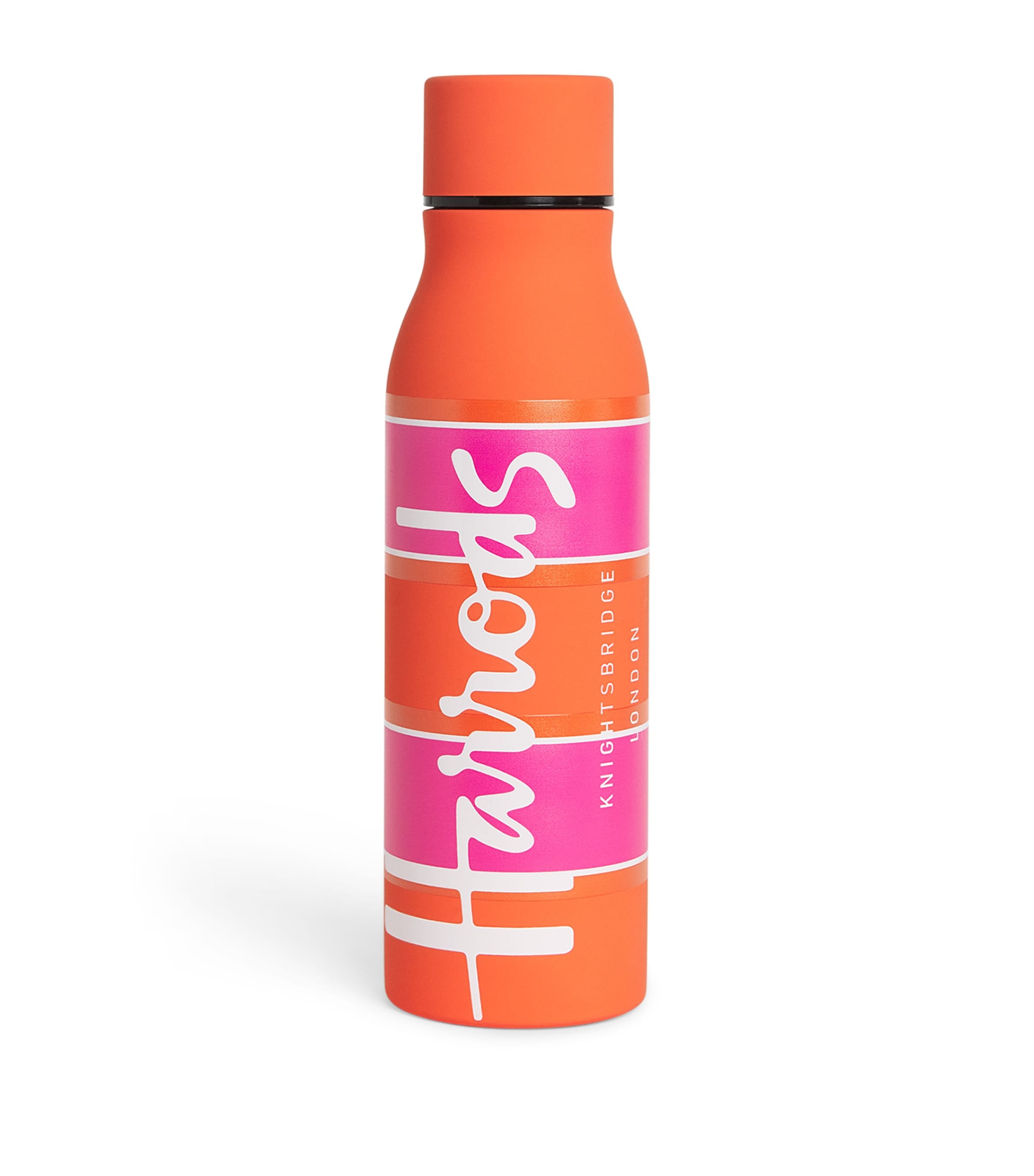 Harrods Logo Striped Water Bottle (450ml) Red Image 1