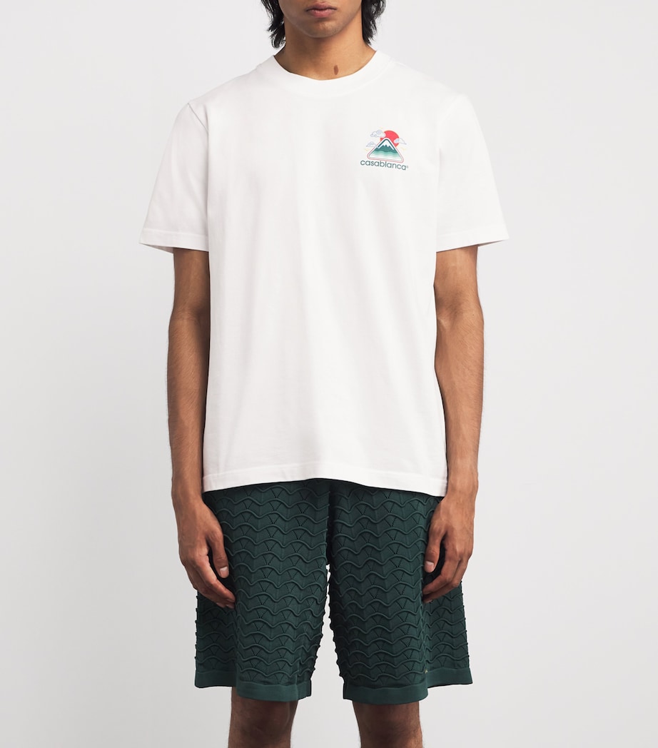 Montagne Ondulee Printed T-Shirt WHITE JERSEY MONTAGN Image 3