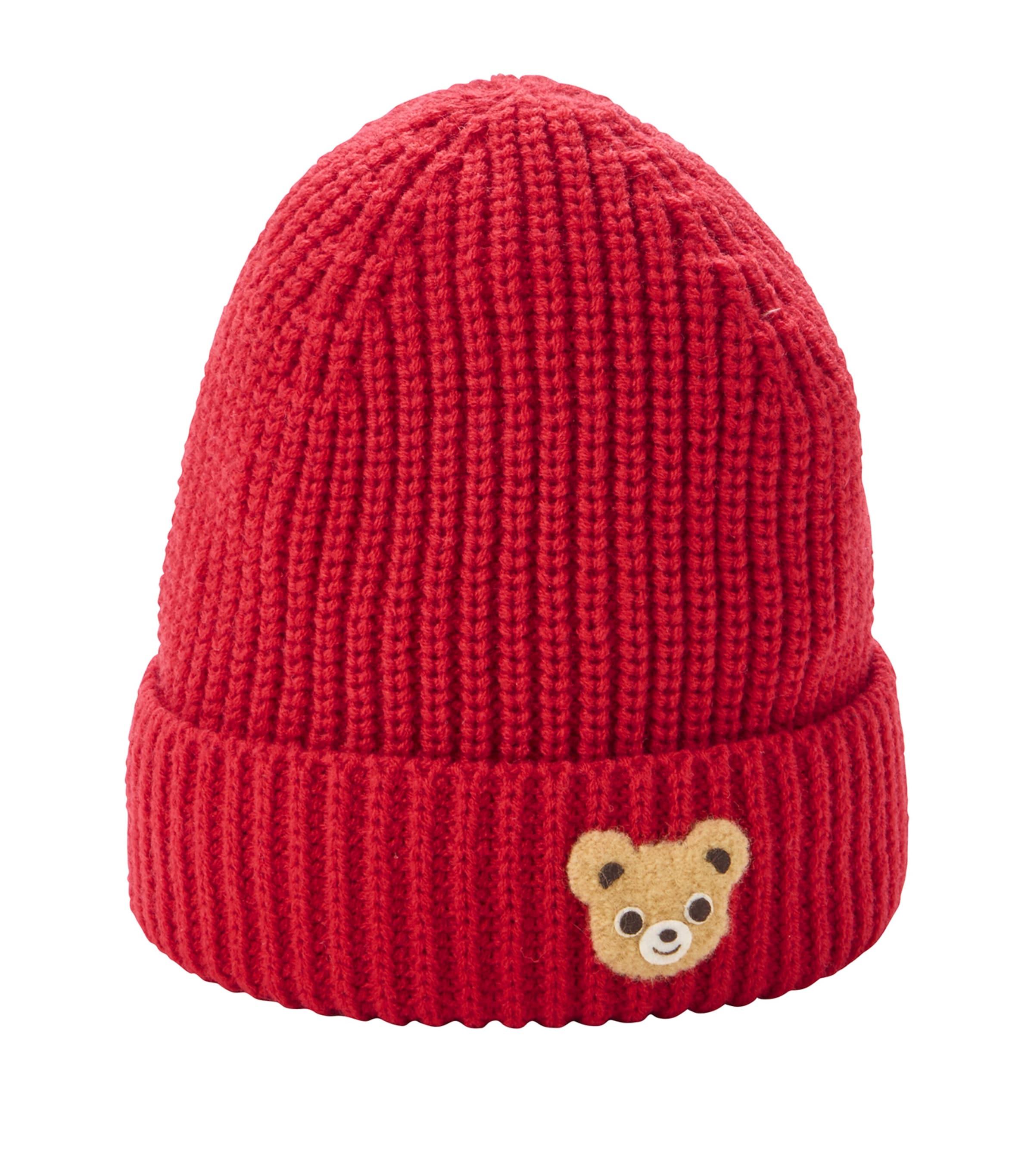 Miki House Knitted Felt Character Beanie Hat In Red