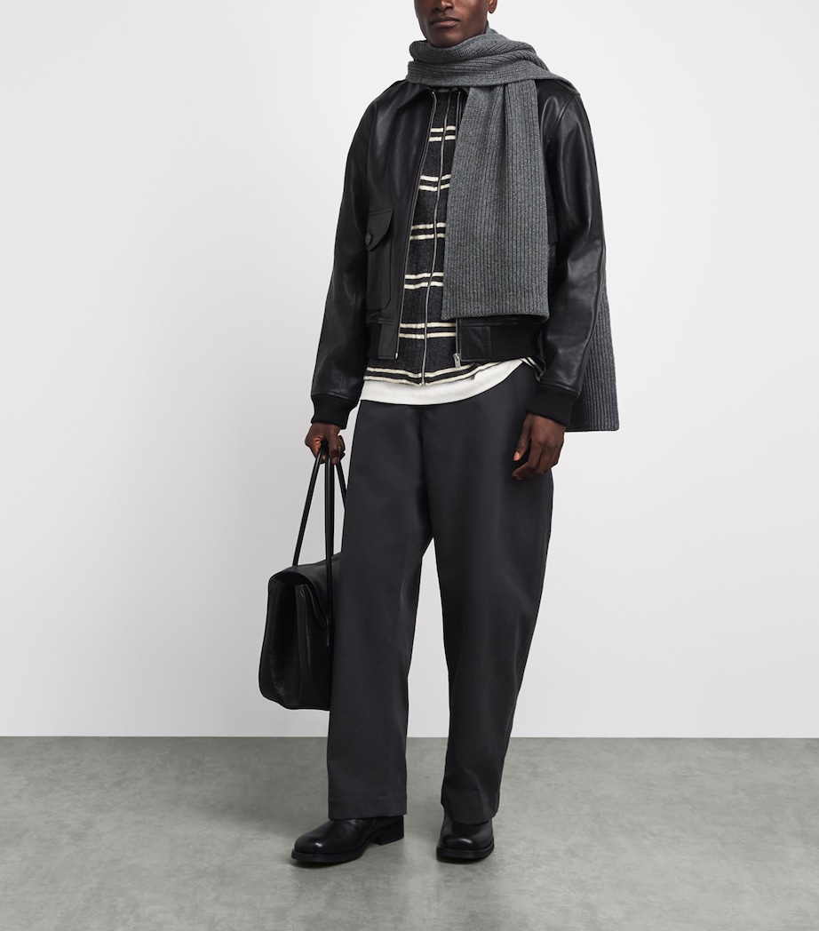 A.P.C. Wool-Cashmere Sasha Scarf Lad Anthracite Image 2