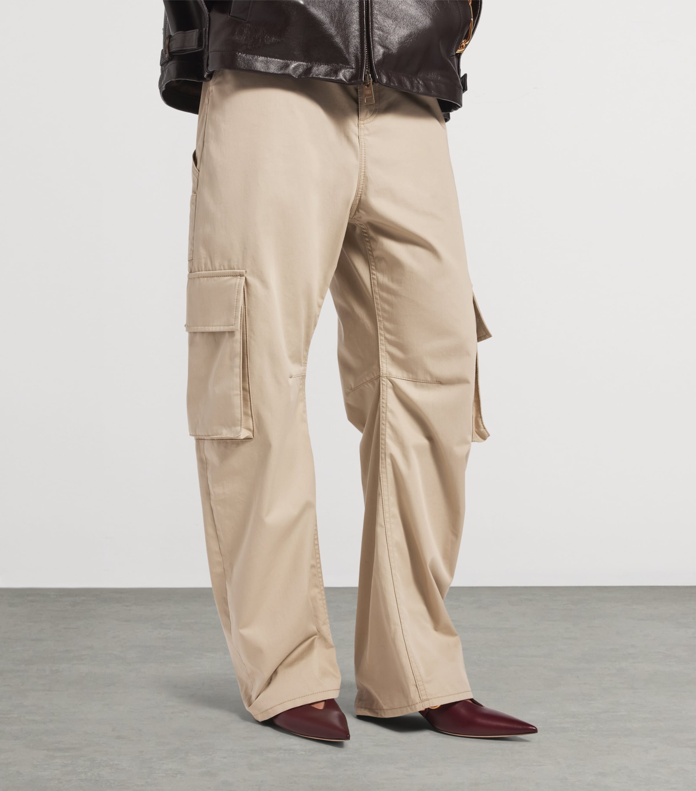 Balenciaga Womens Cotton Cargo Trousers Image 5