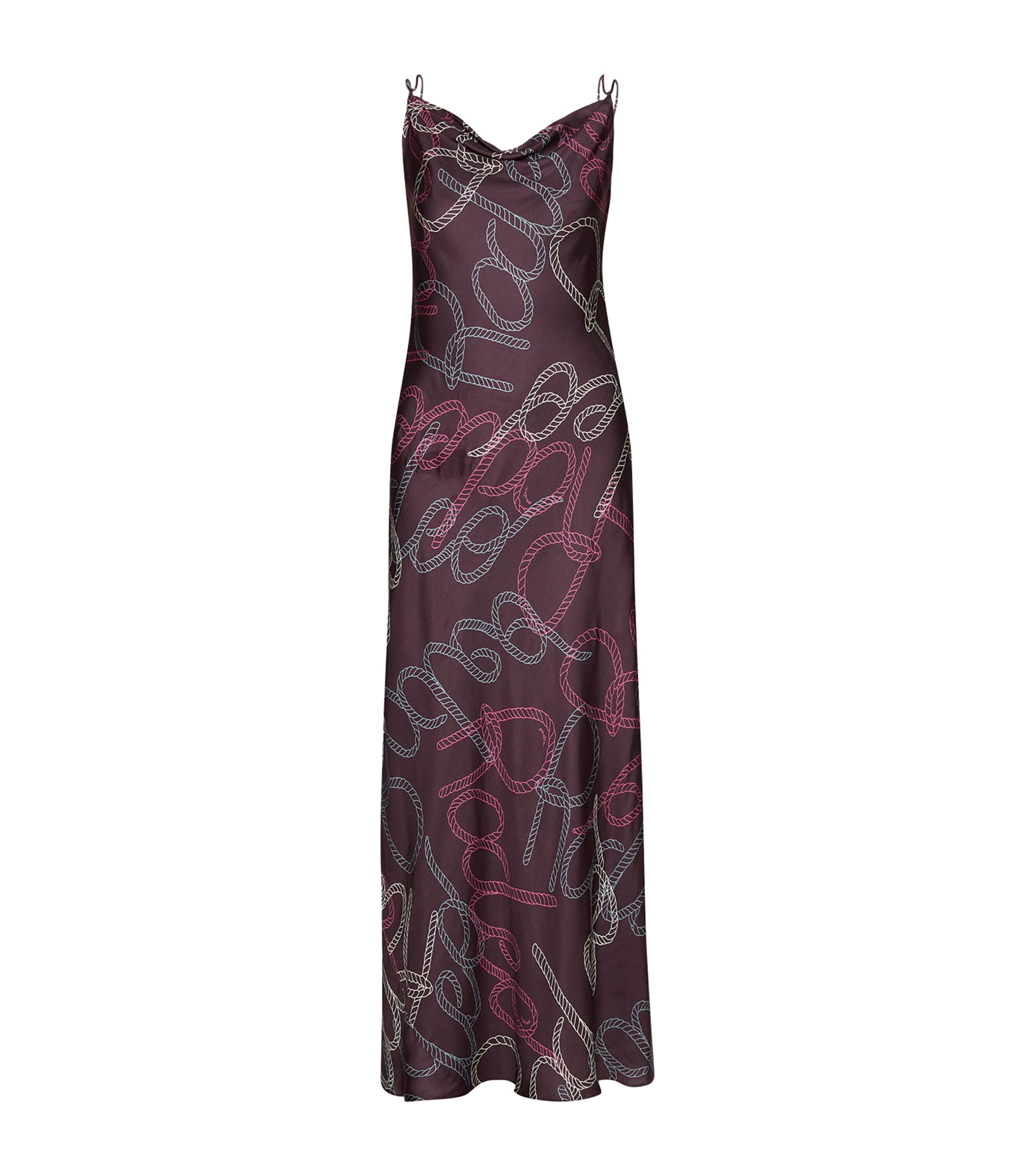 Marella Womens Printed Bordeaux Maxi Dress Bordeaux Image 1