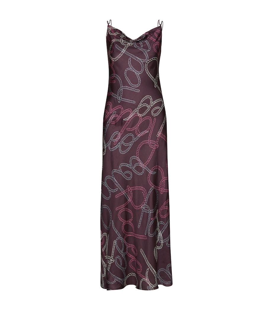 Marella Womens Printed Bordeaux Maxi Dress Bordeaux Image 1