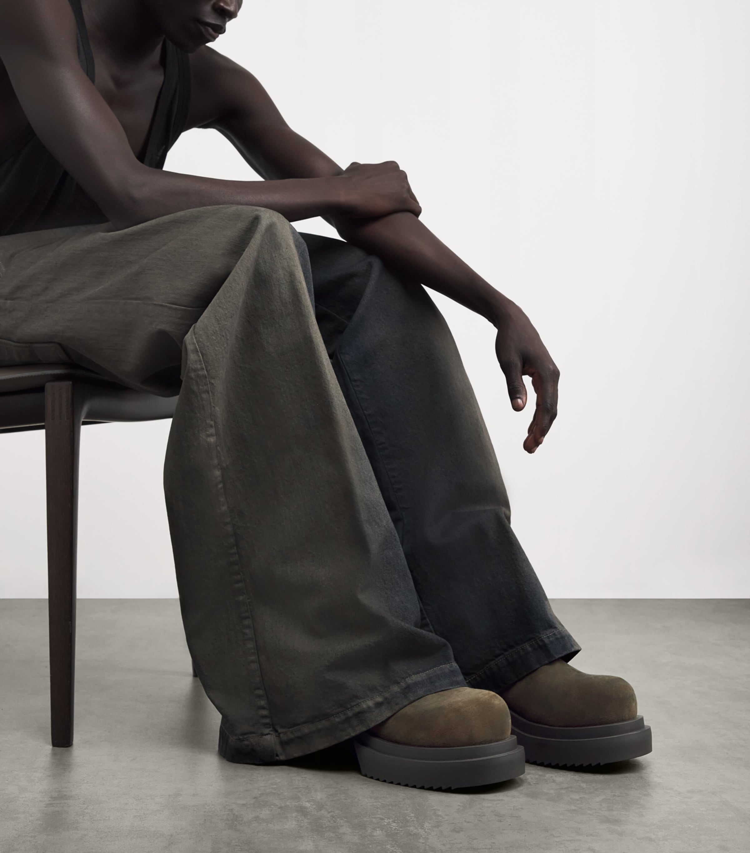 Rick Owens Blue Suede Beatle Bogun Boots | Harrods US