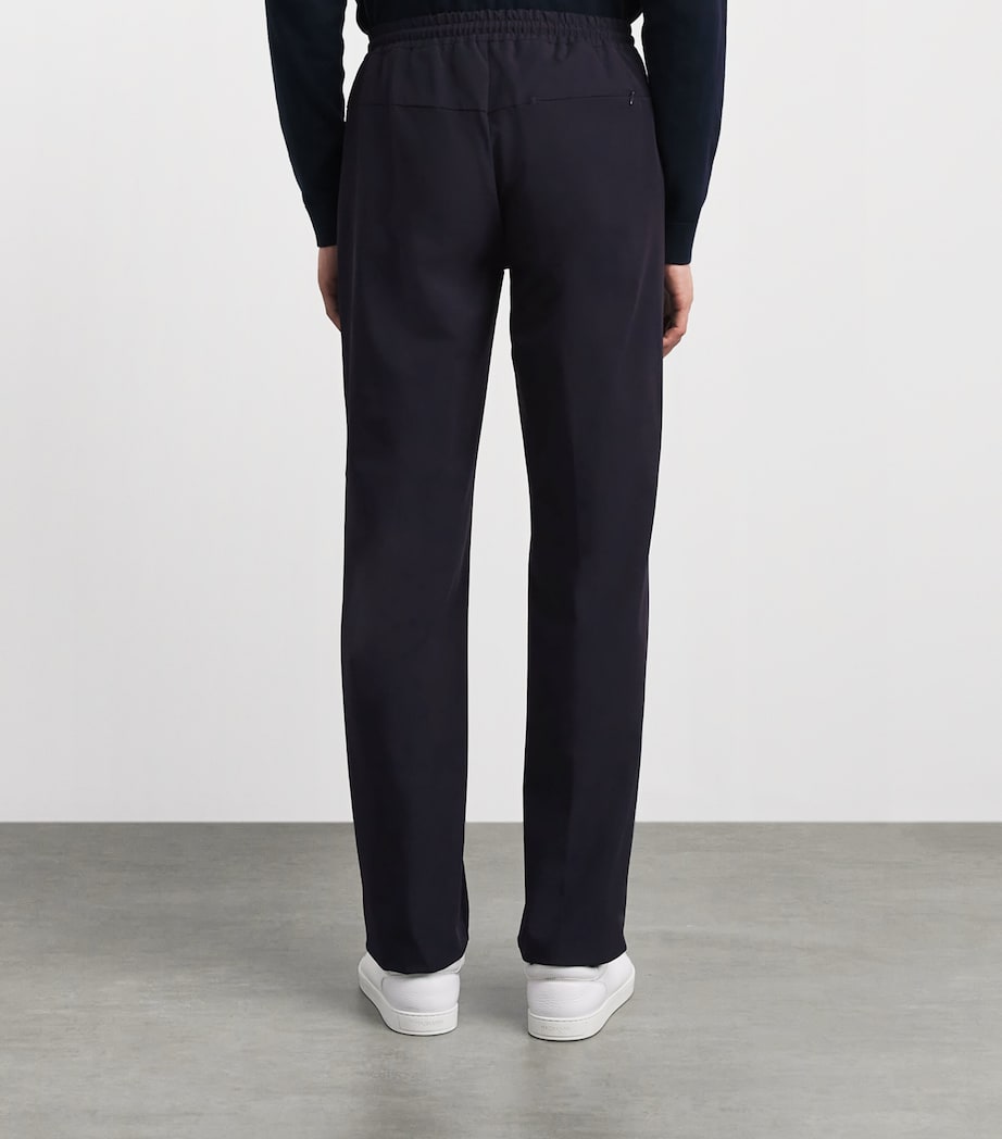Pal Zileri Mens Drawstring Trousers Blue Navy Image 5