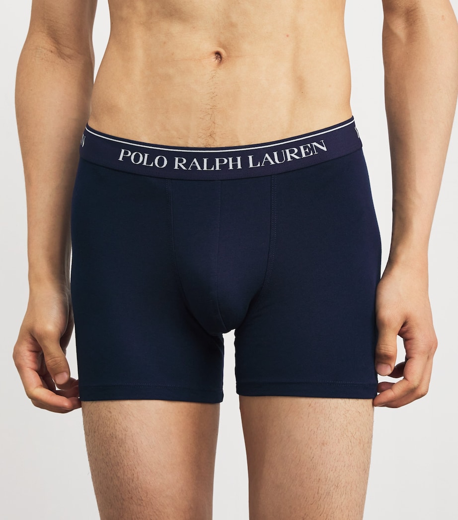 Logo-Waist Boxer Briefs (Pack of 3) NVY/CL PN/OL RYL AOP Image 2