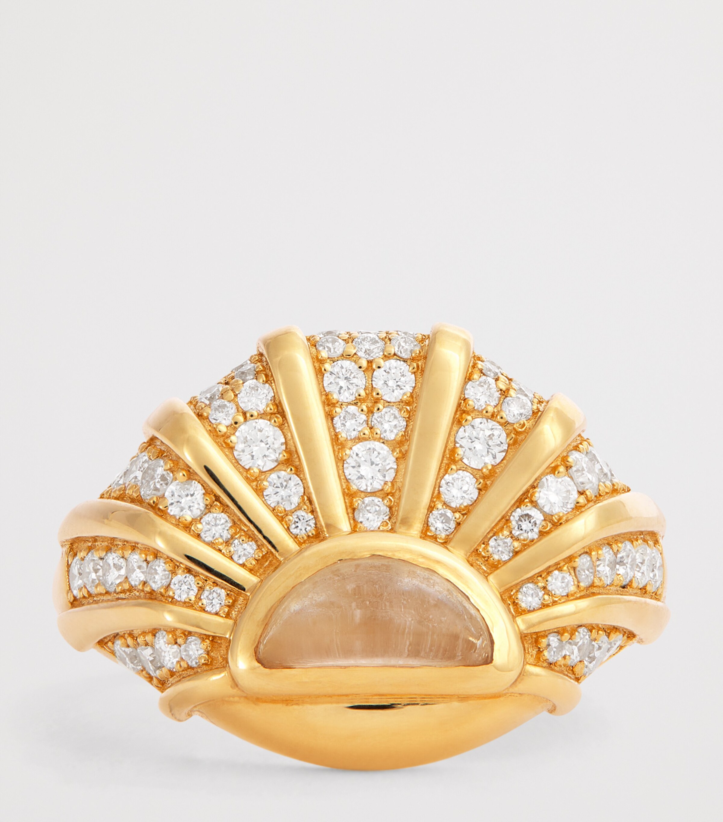 L'ATELIER NAWBAR Yellow Gold, Diamond and Citrine Sun Dawn Signet Ring Mixed Gold Image 4