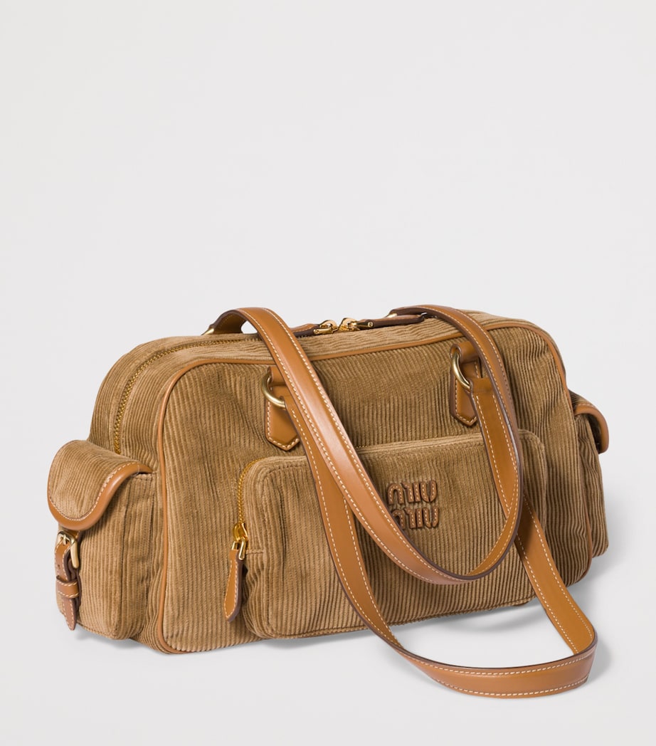 Corduroy Pocket Shoulder Bag F0401 Image 3