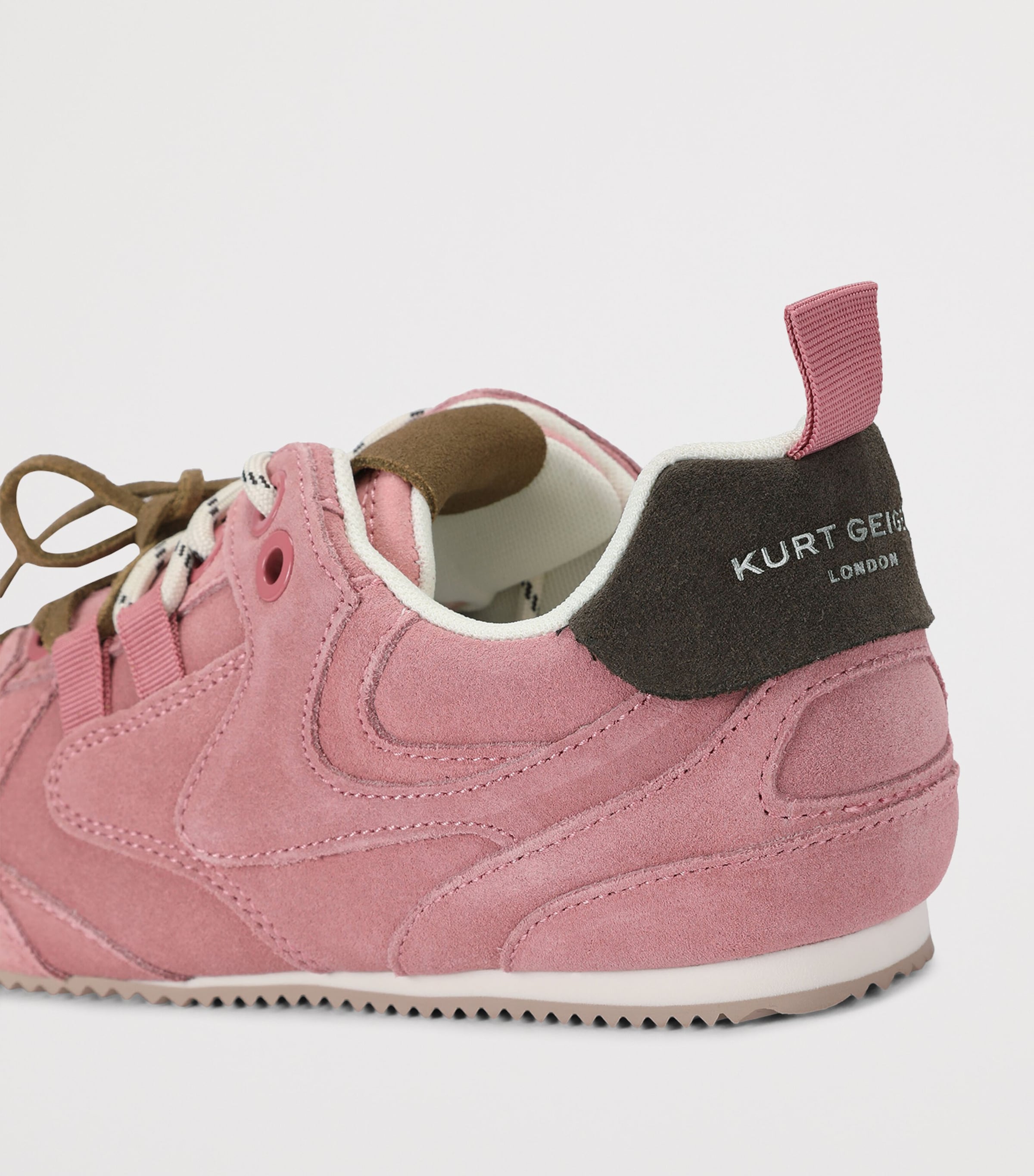 Kurt Geiger London Suede Slim Runner Sneakers Pink Image 3