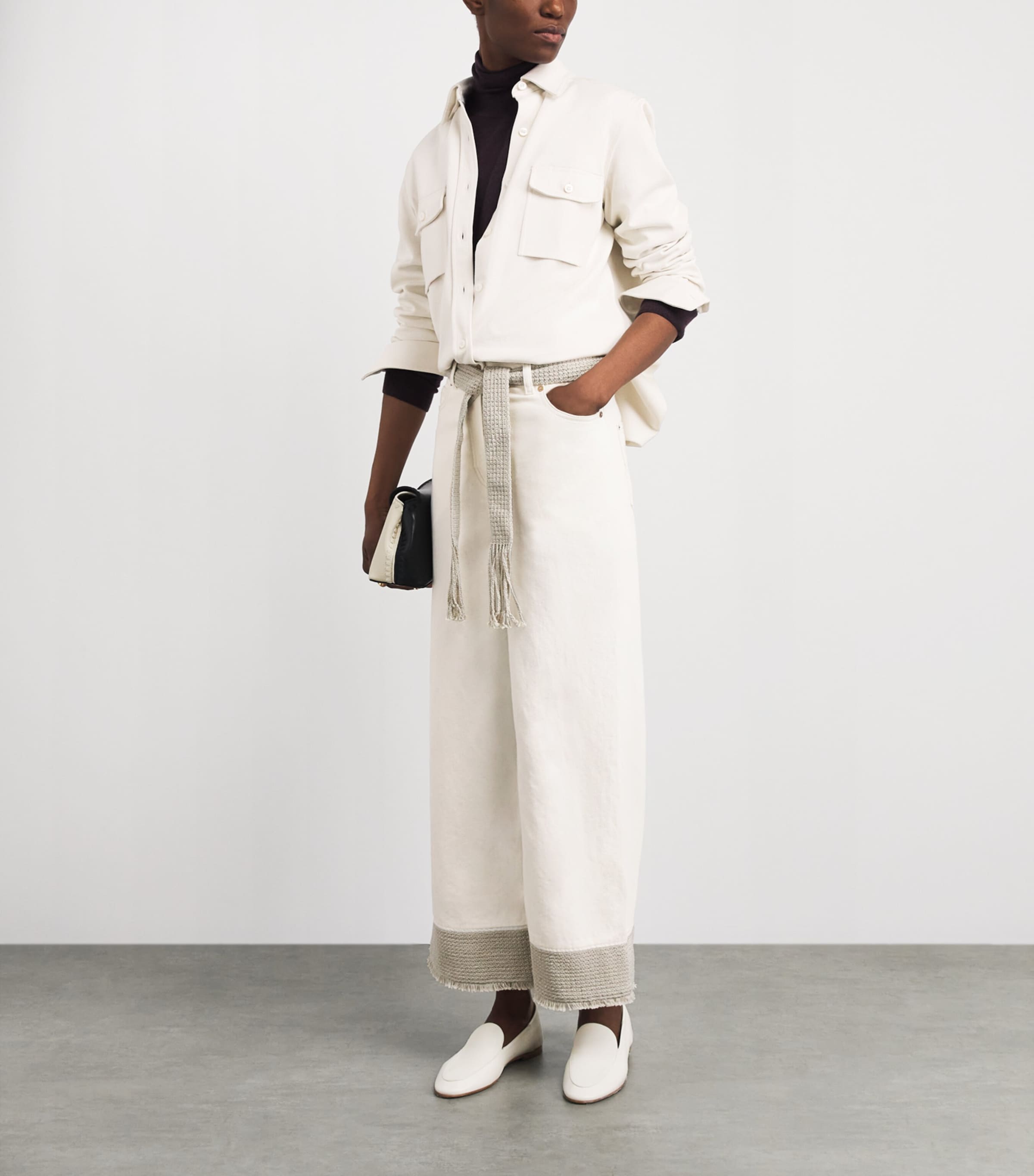 Brioni Womens Cotton-Silk Denim Shirt Image 2