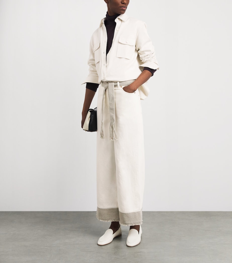 Brioni Womens Cotton-Silk Denim Shirt Image 2