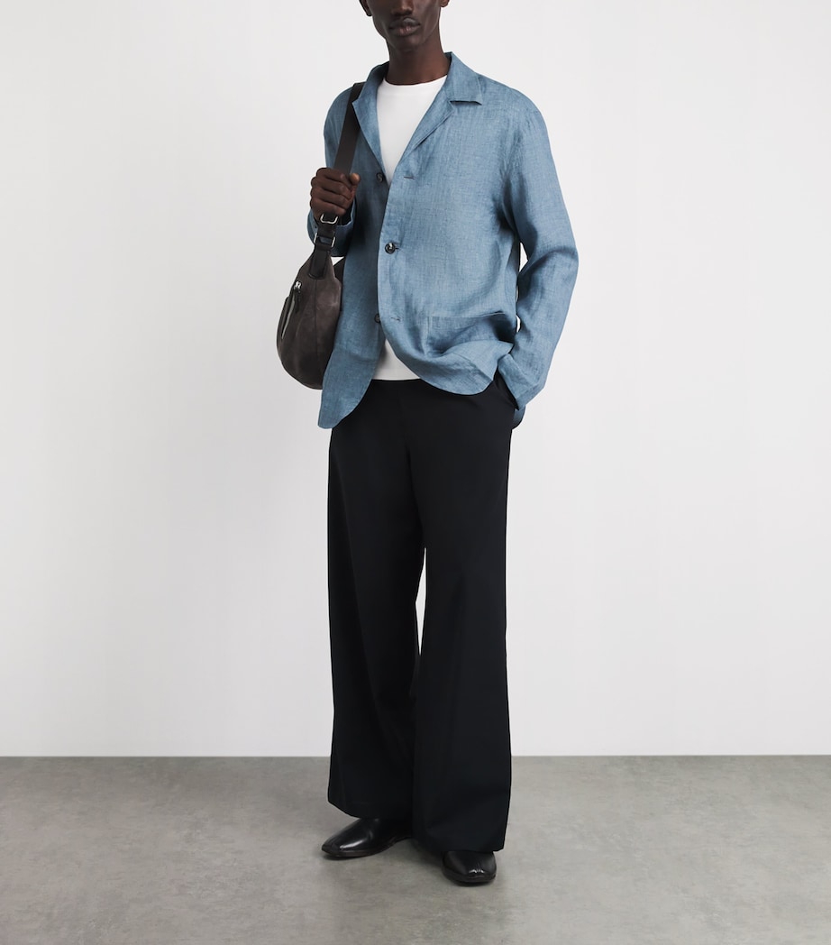 Brioni Mens Linen Overshirt Image 2