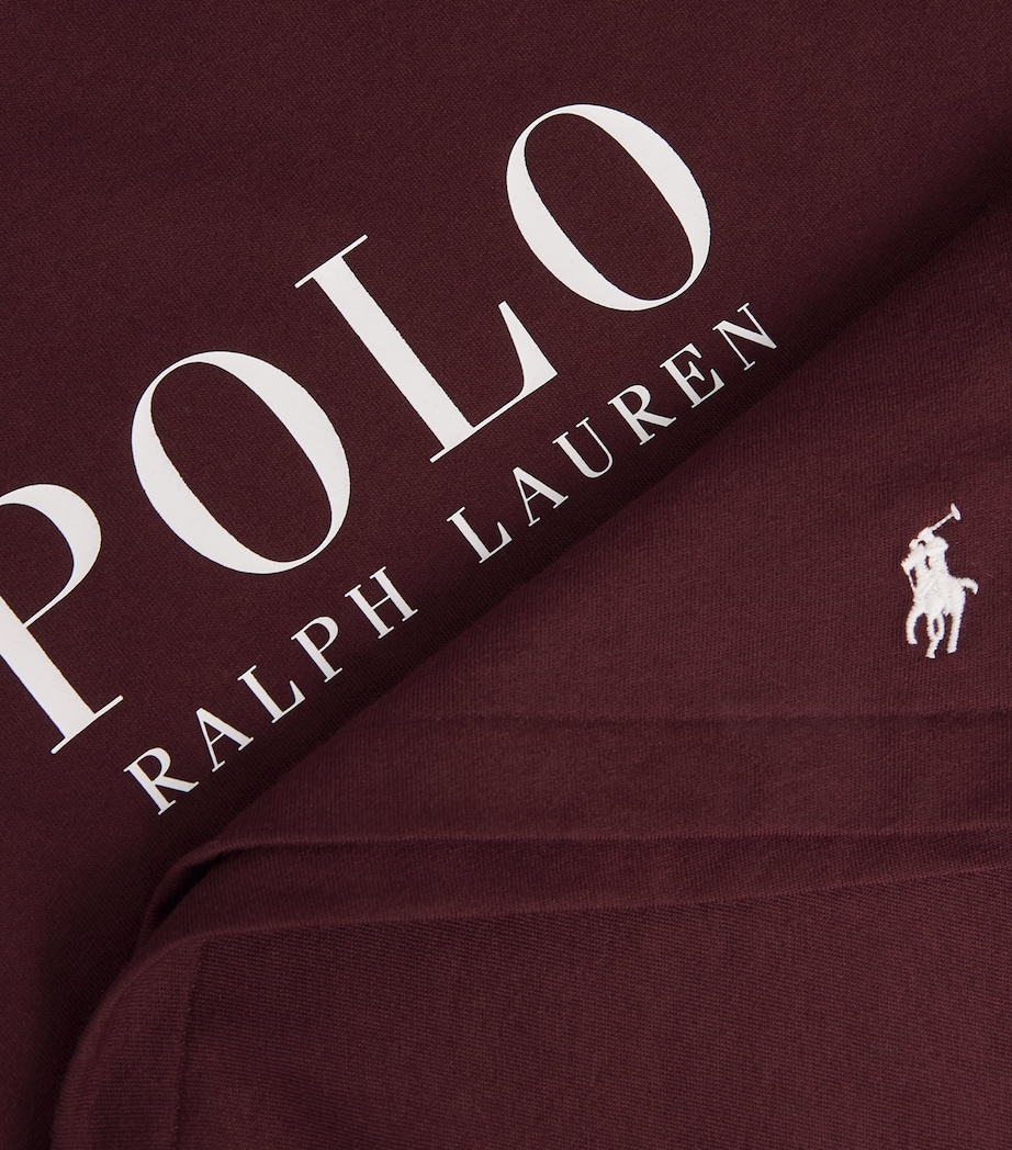 Cotton Logo Sleep T-Shirt HRVARD WINE Image 5