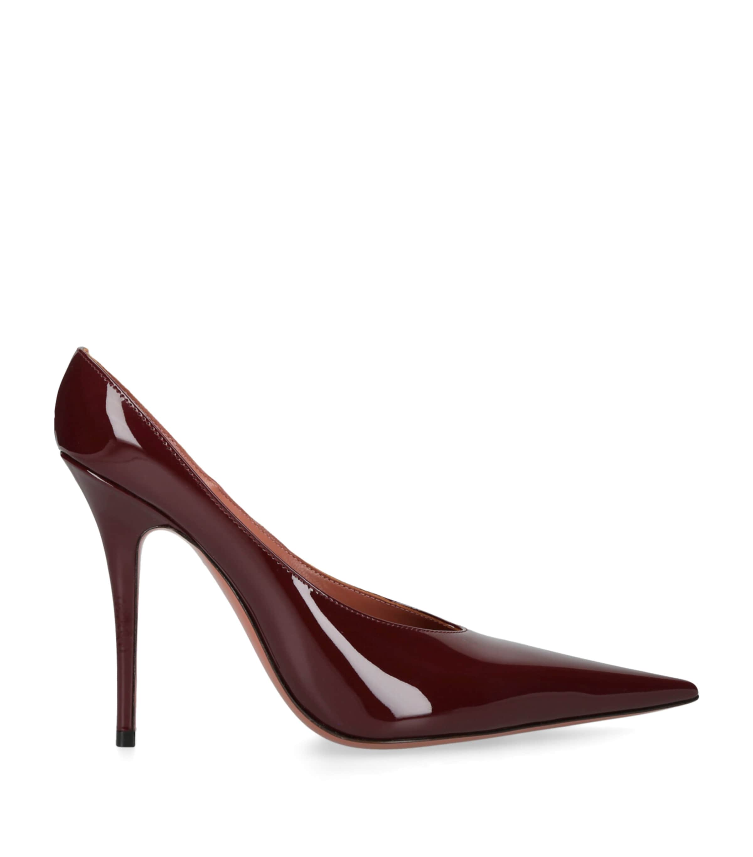 Amina Muaddi Patent Leather Anok Mules 105 | Harrods US