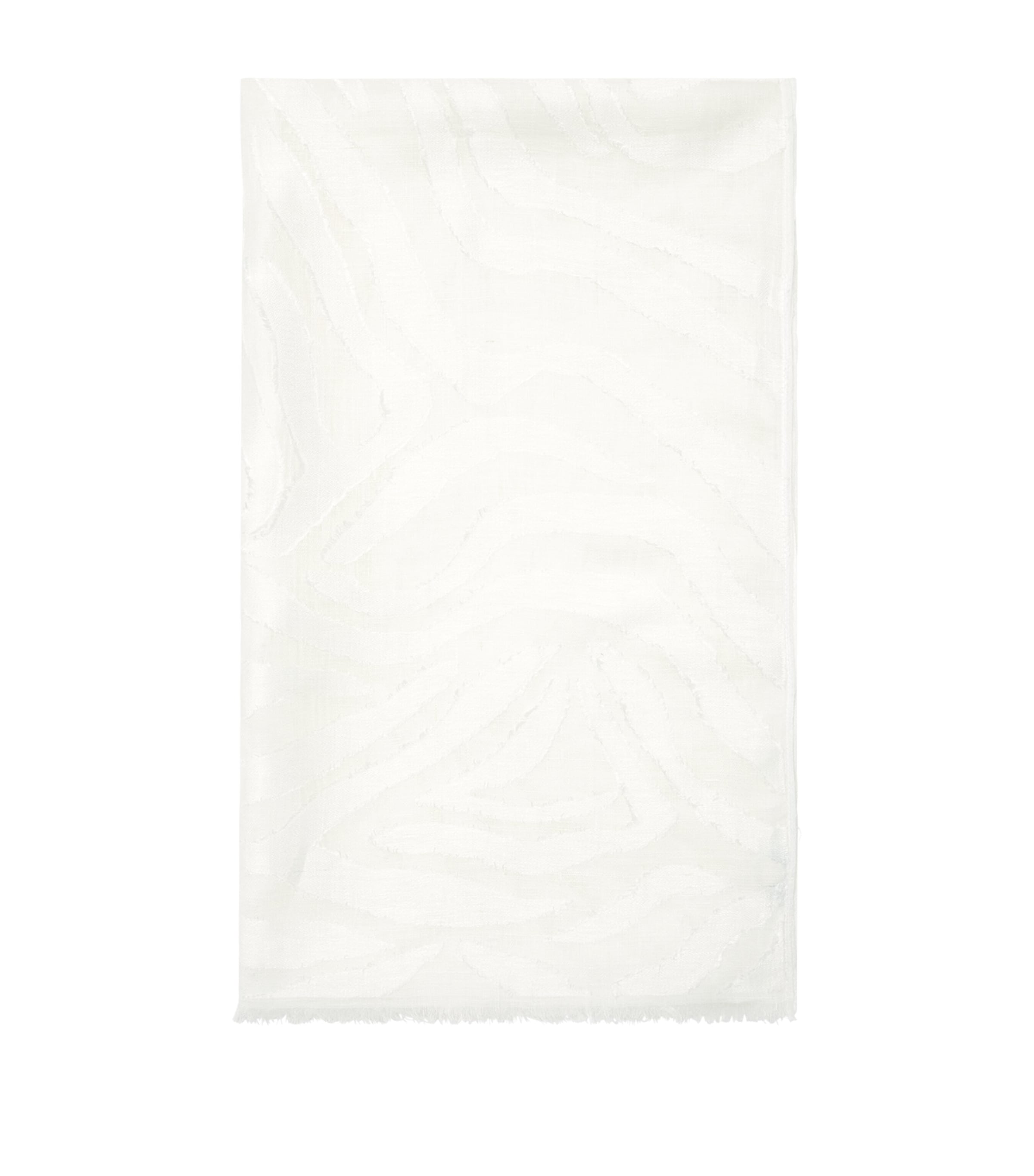Shop Brunello Cucinelli Linen Jacquard Scarf In Beige