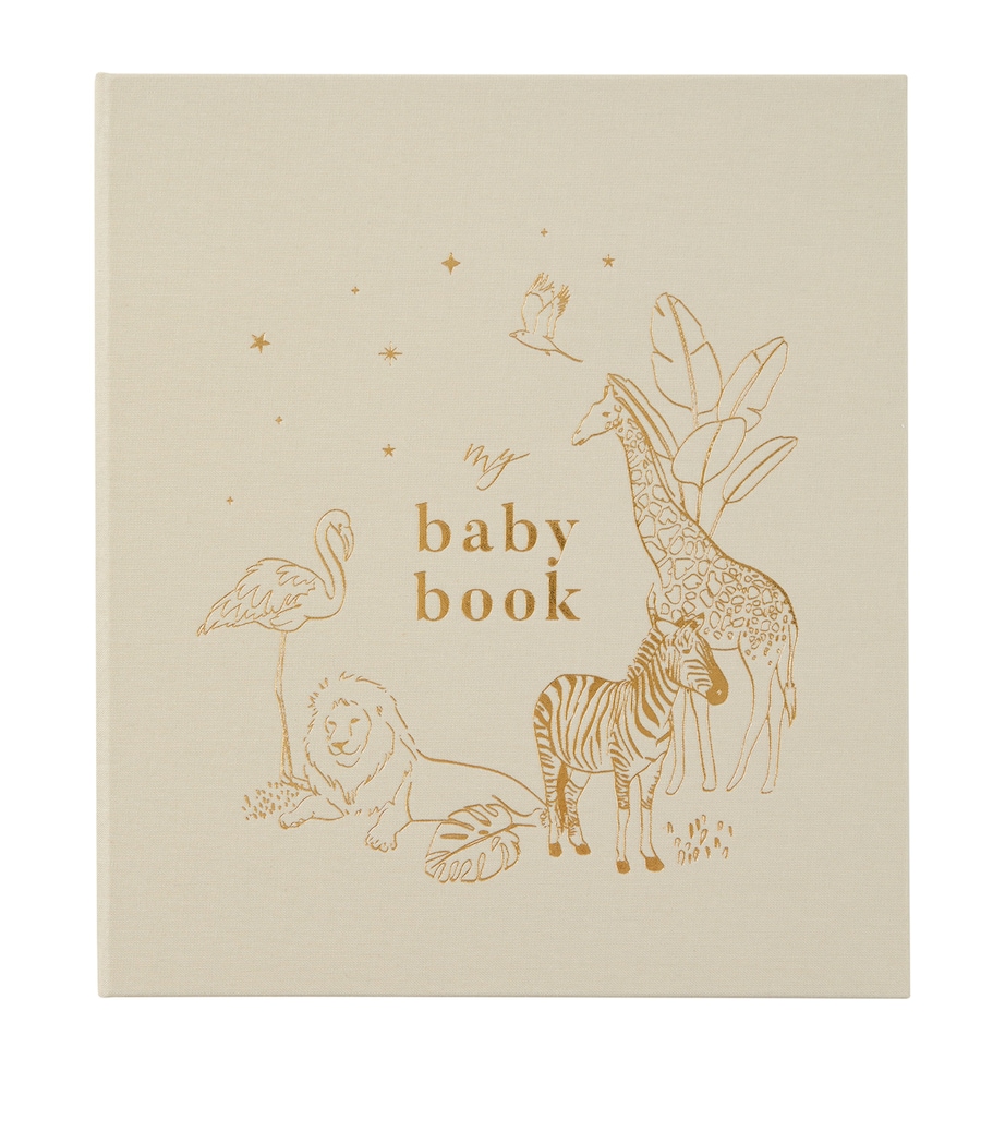 Safari Baby Memory Book BEIGE, GOLD Image 1