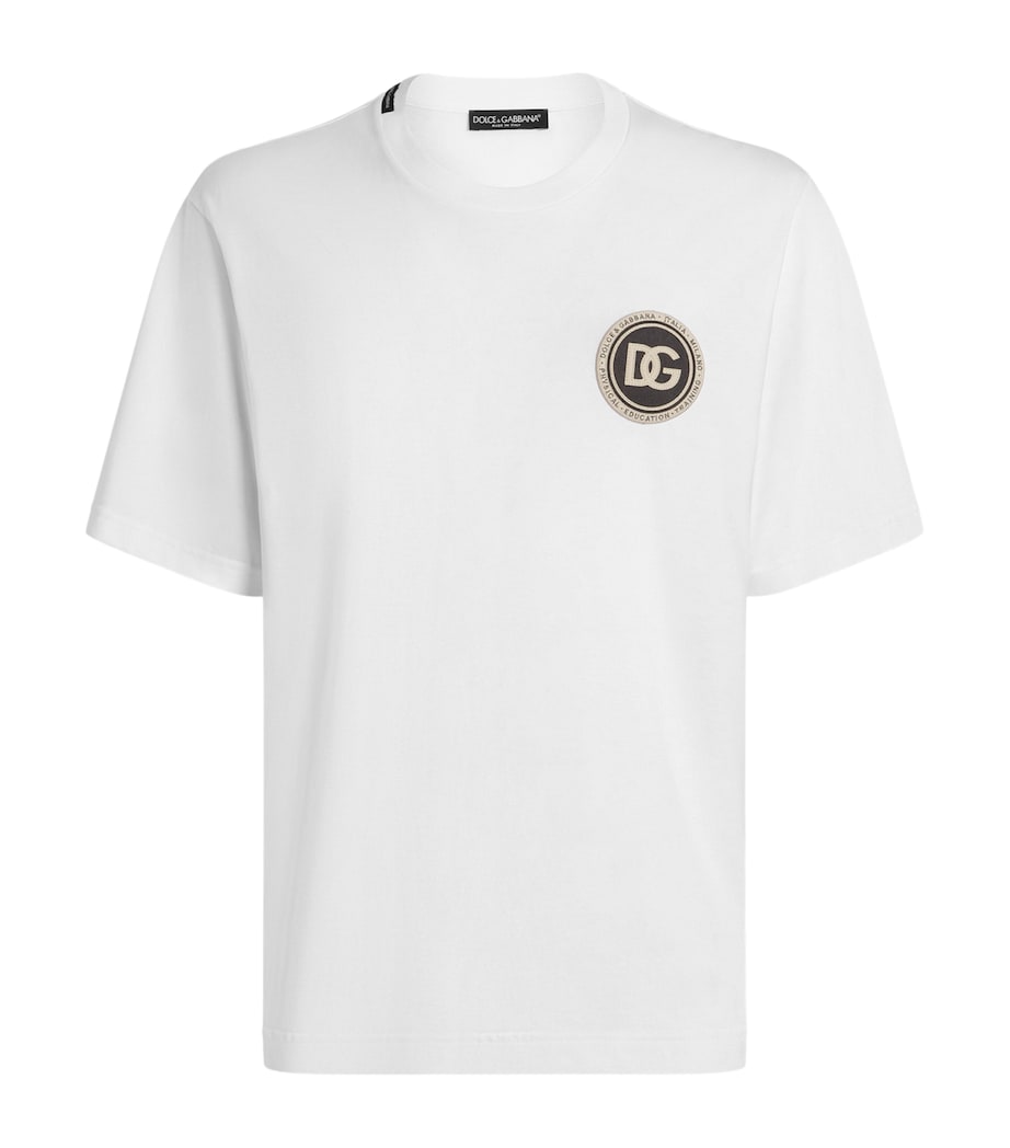 Dolce&Gabbana Mens Logo Patch T-Shirt Optical W Image 1
