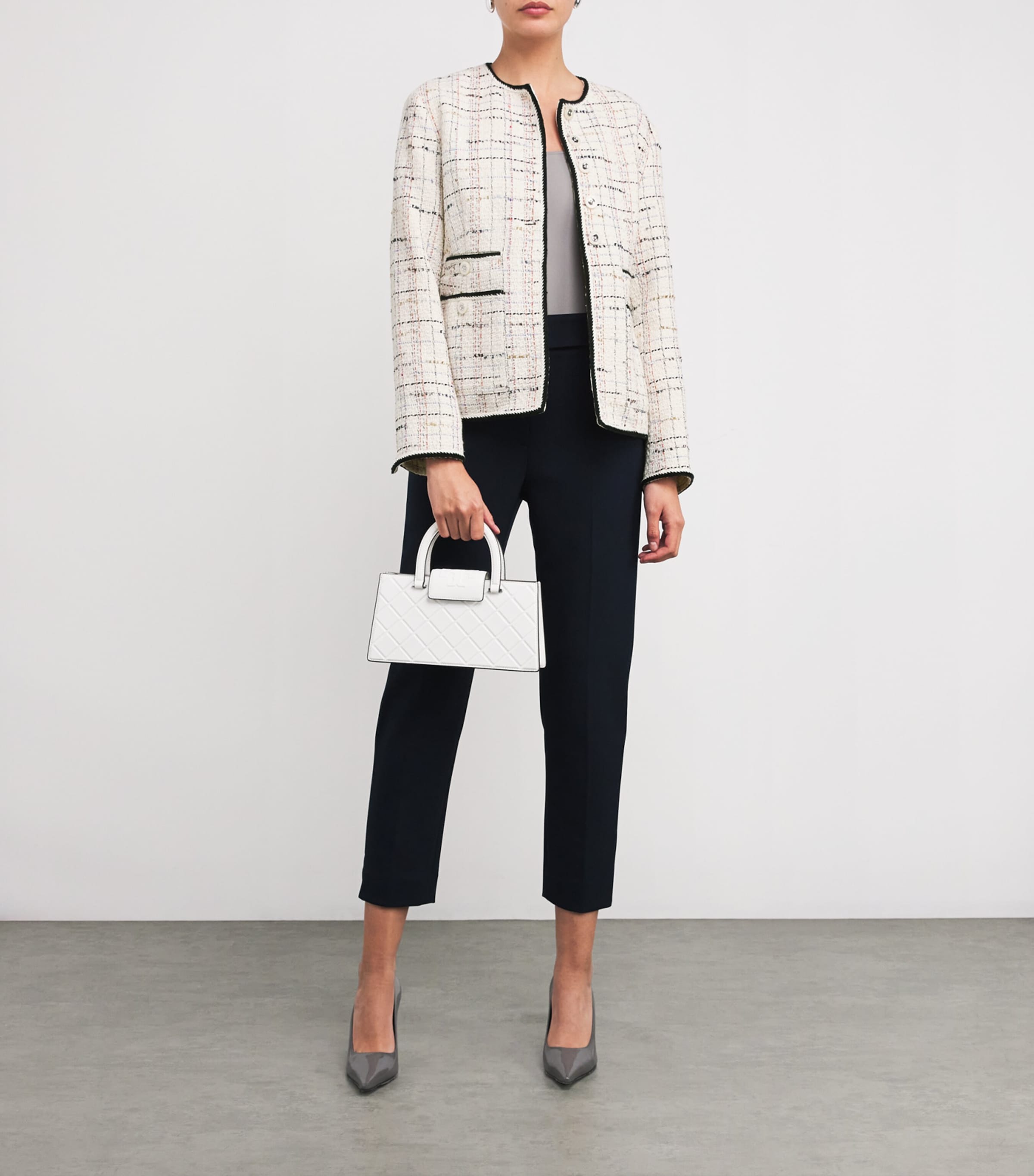 Tweed Celeste Dickey Jacket W0202  OFF WHT MULTI Image 2