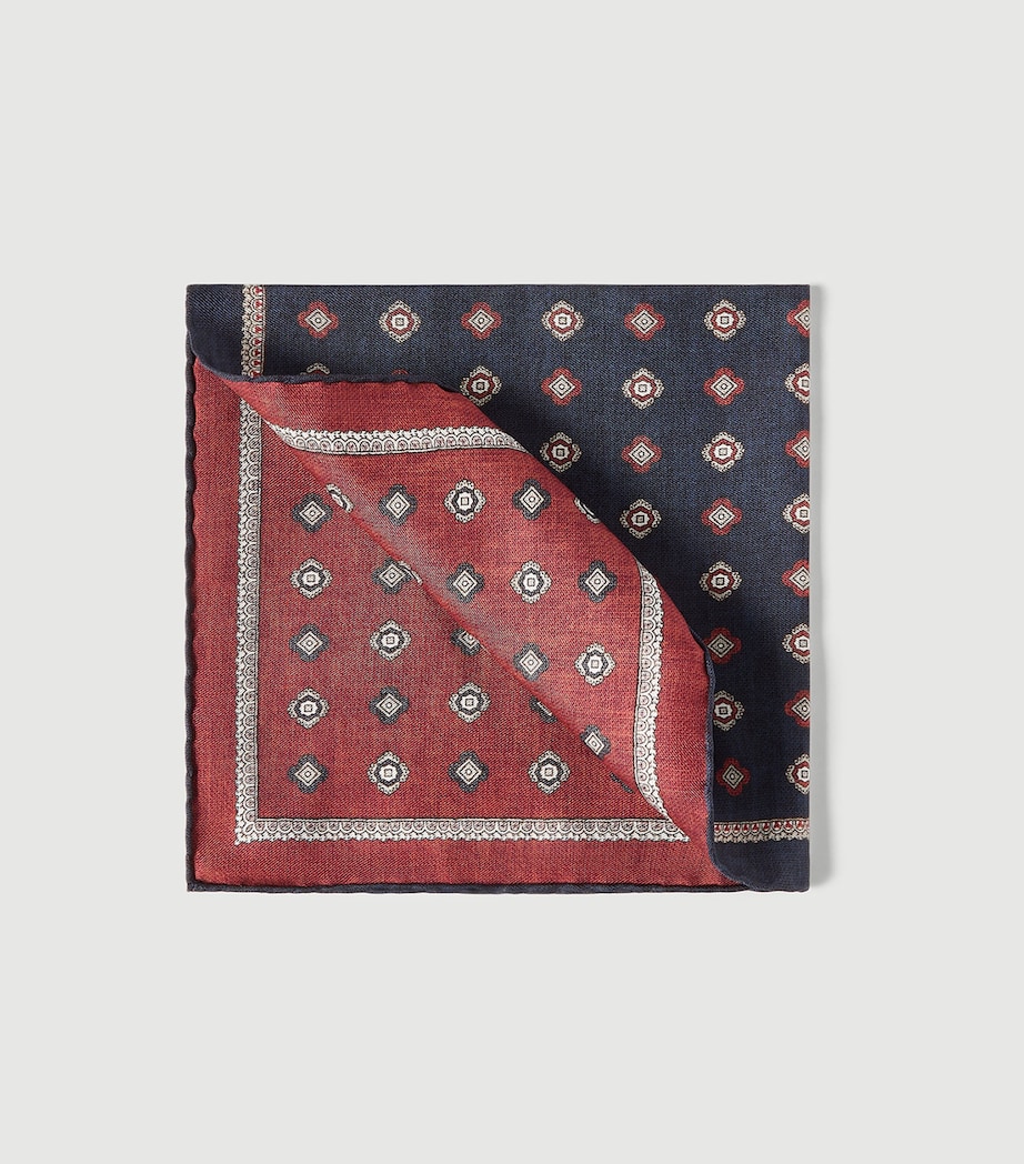 Brunello Cucinelli Silk Medallion Pocket Square Image 2