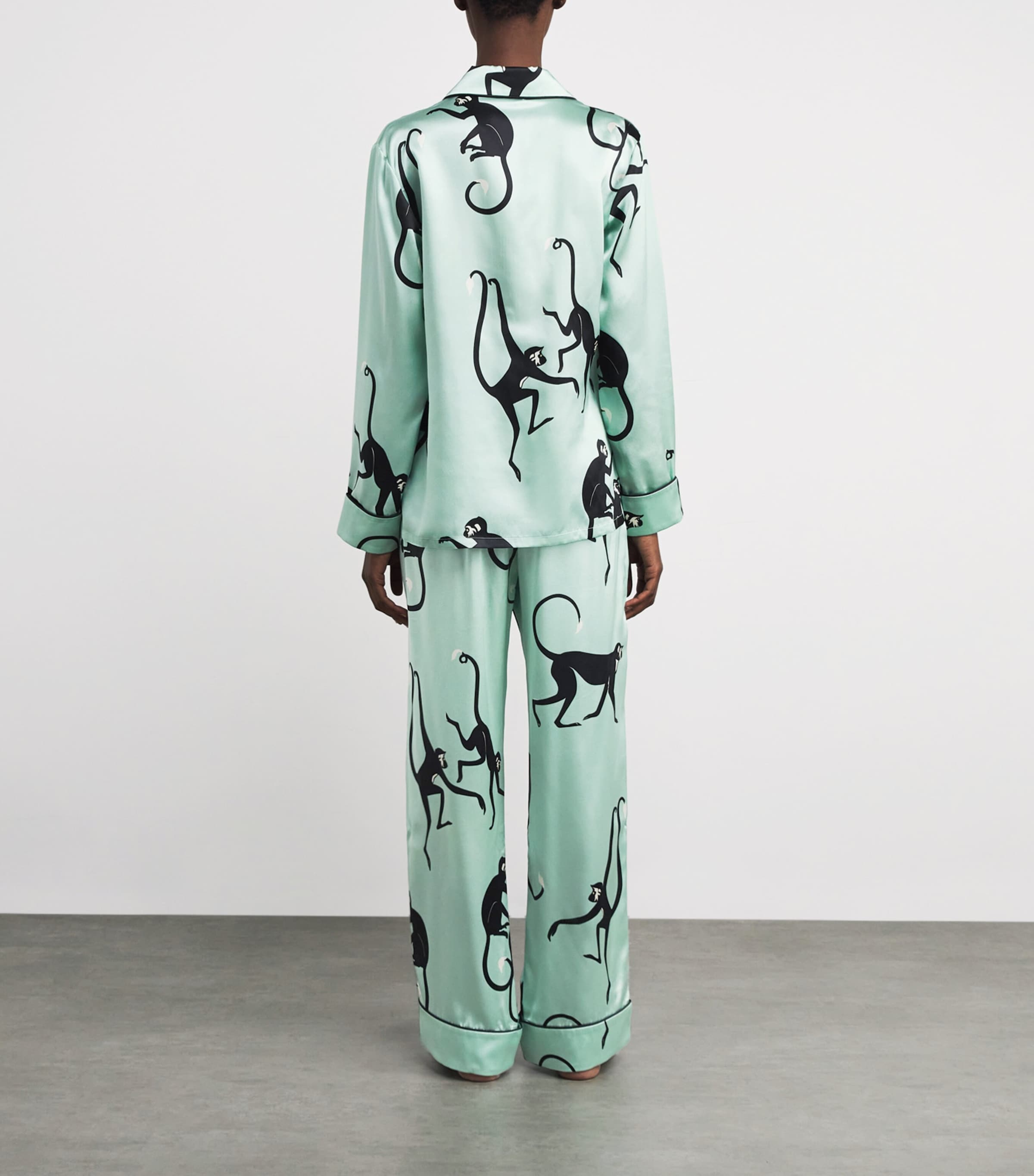 Silk Monkey Print Lila Pyjama Set MONIKA Image 3