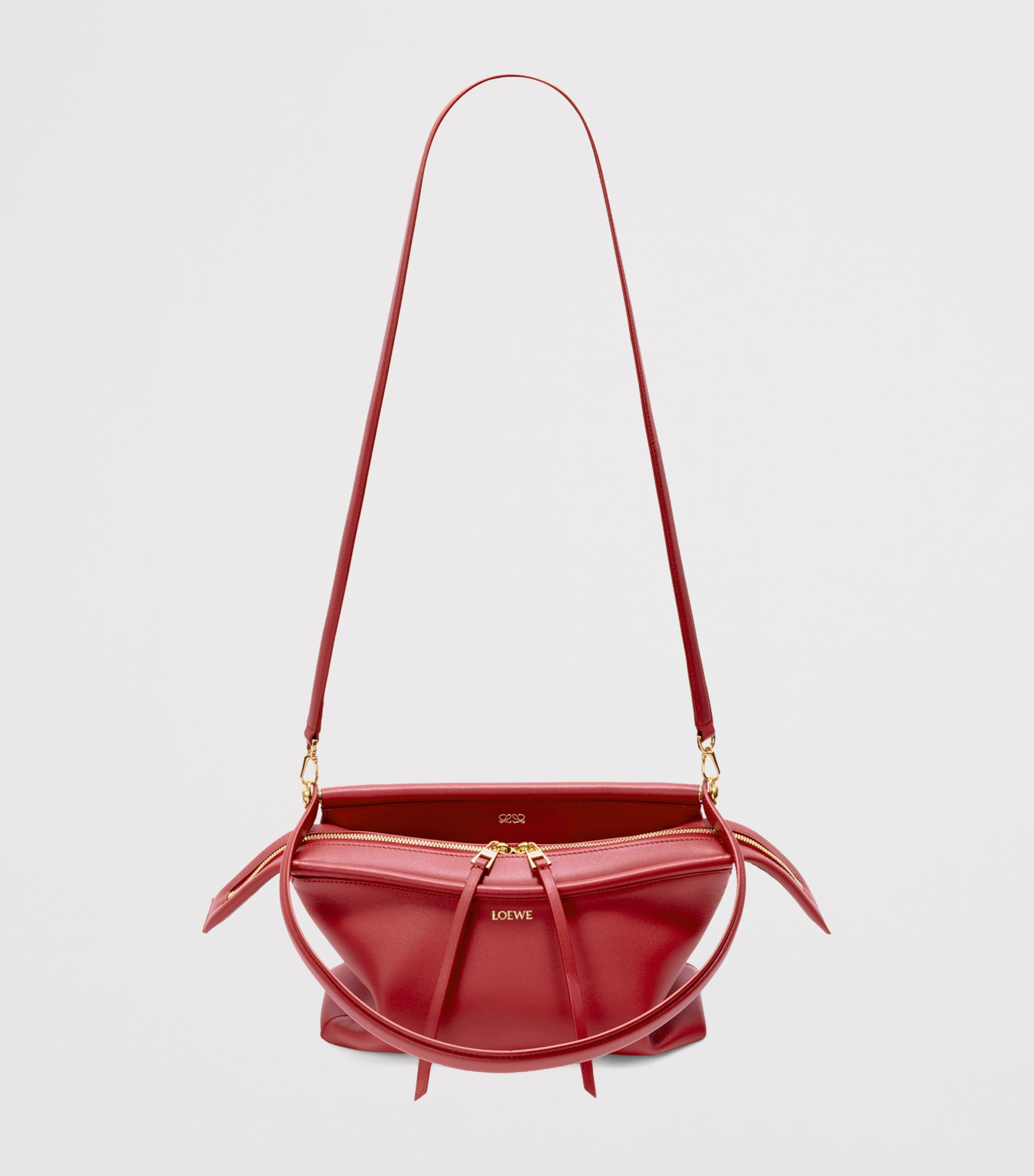 LOEWE Small Leather Whisker Shoulder Bag Carmine Red Image 6