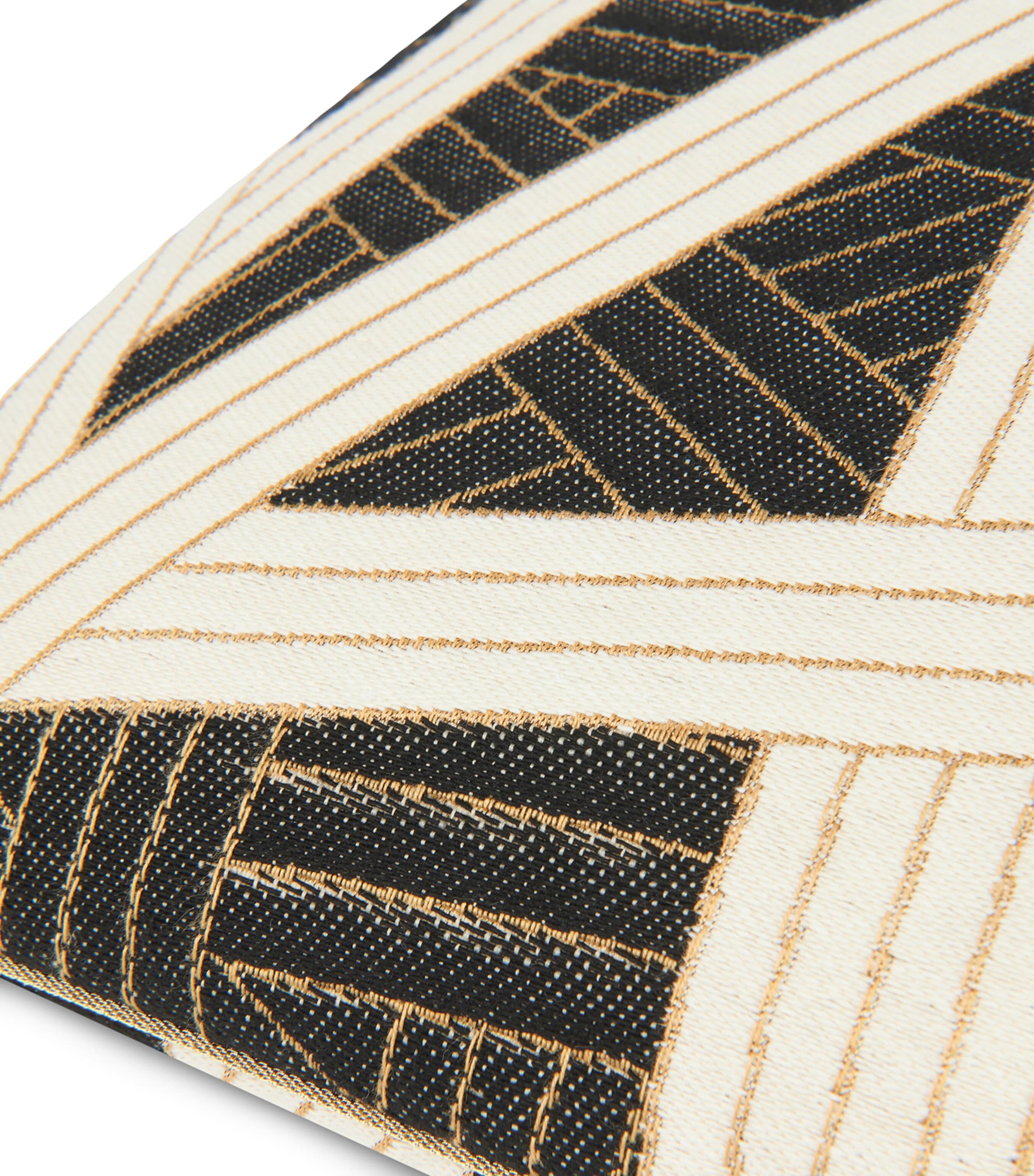 Down Nastri Cushion (40cm x 40cm) 601-BLK/WHT Image 3