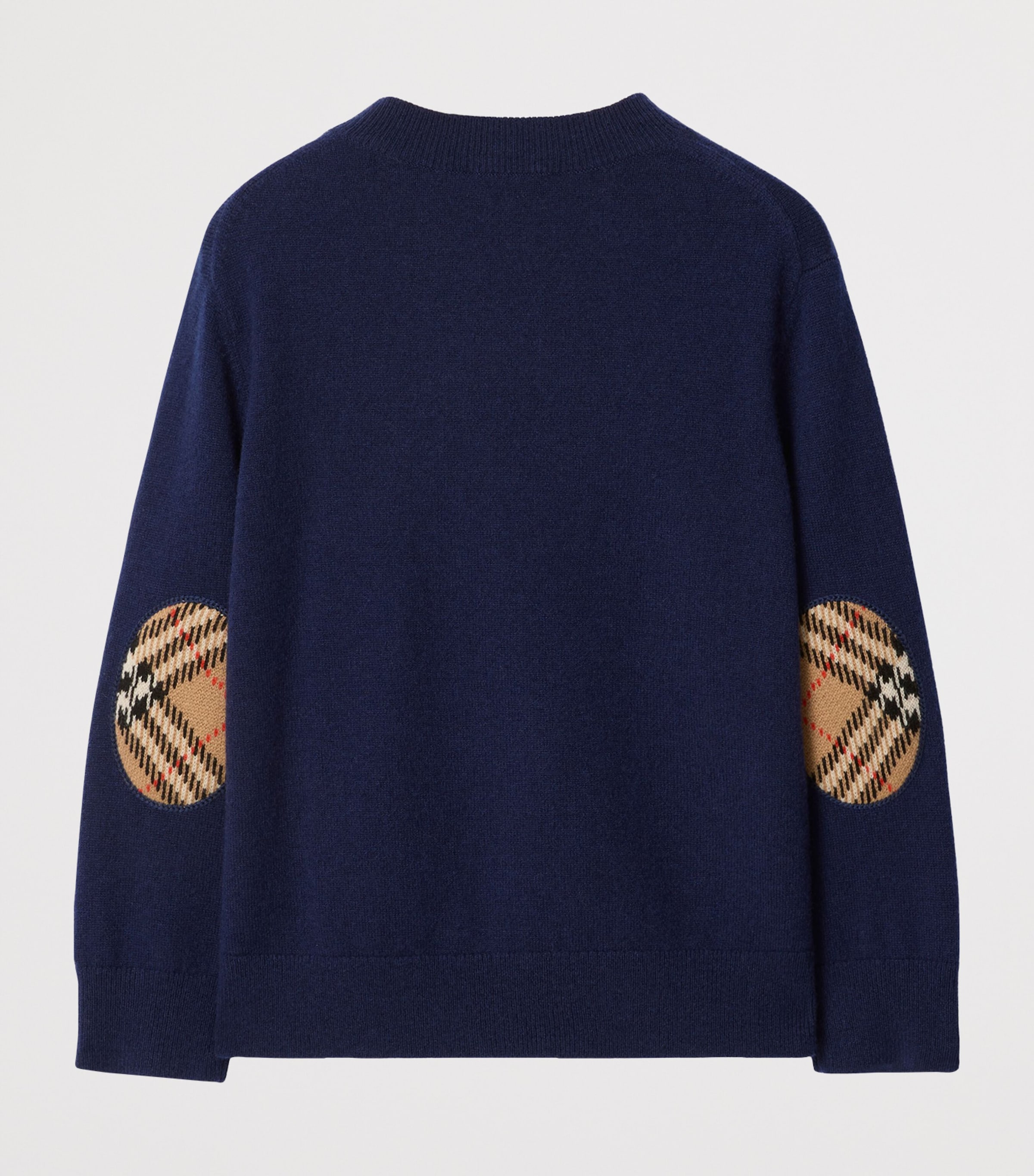 Wool-Cashmere Elbow-Patch Sweater (3-12 Years) NAVY BLACK Image 2