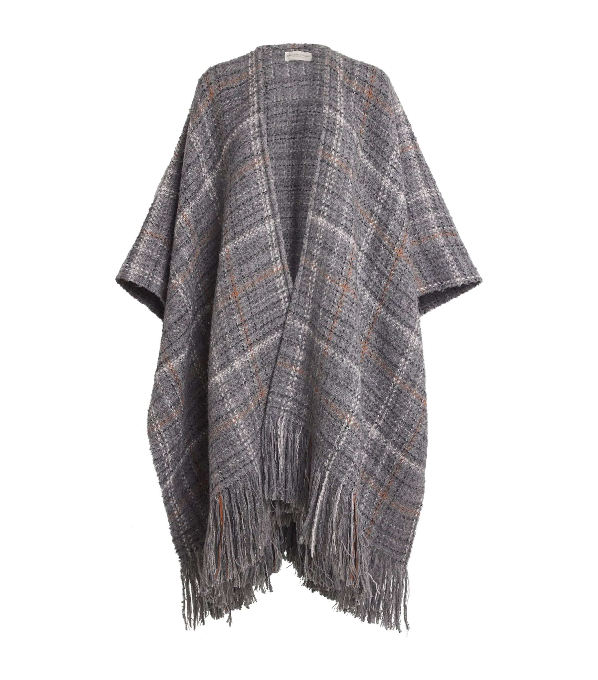 Johnstons Of Elgin Cashmere-blend Texture Cape In Gray